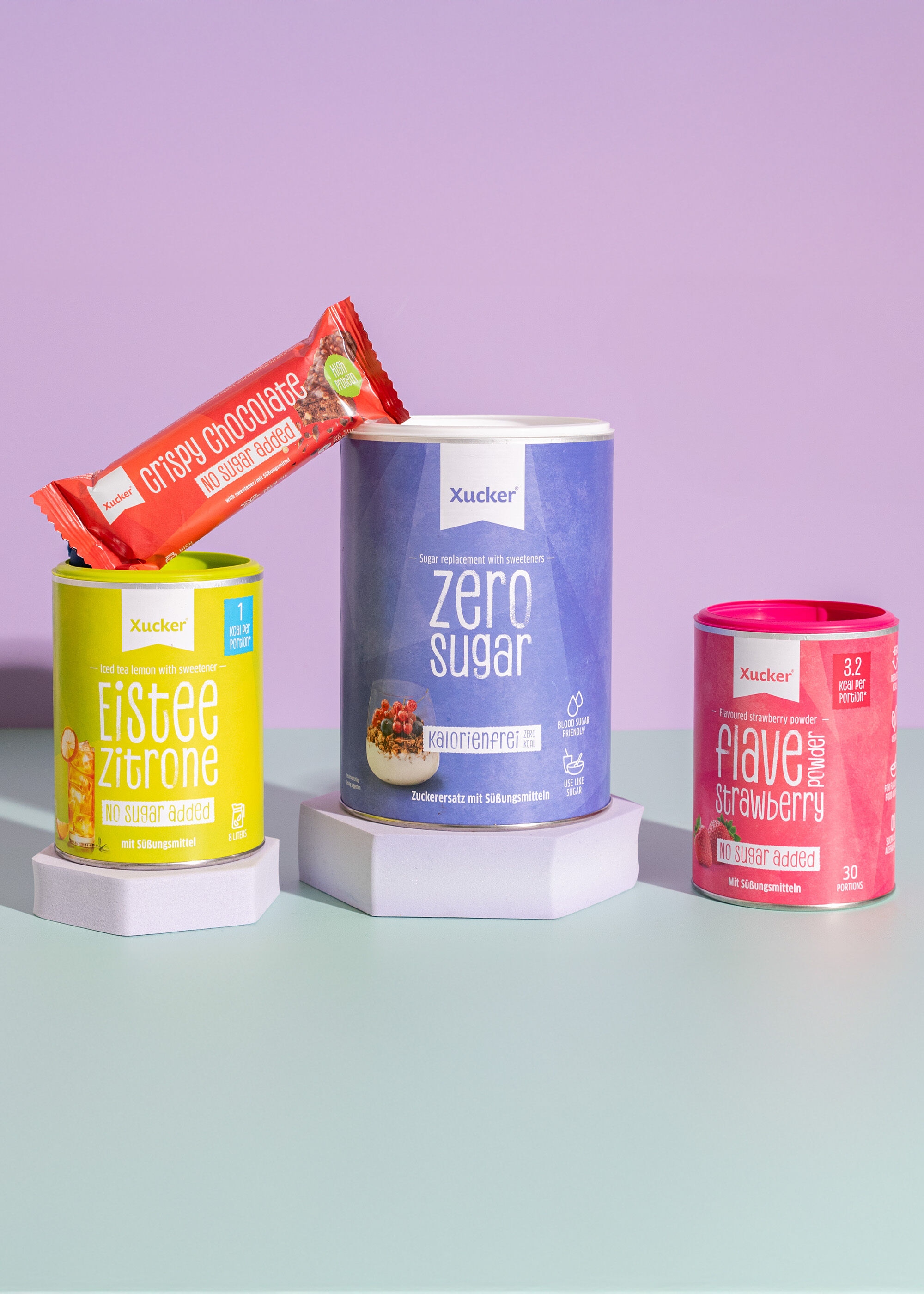 Set mit unterschiedlichen Produkten ohne Zuckerzusatz um fit zu bleiben