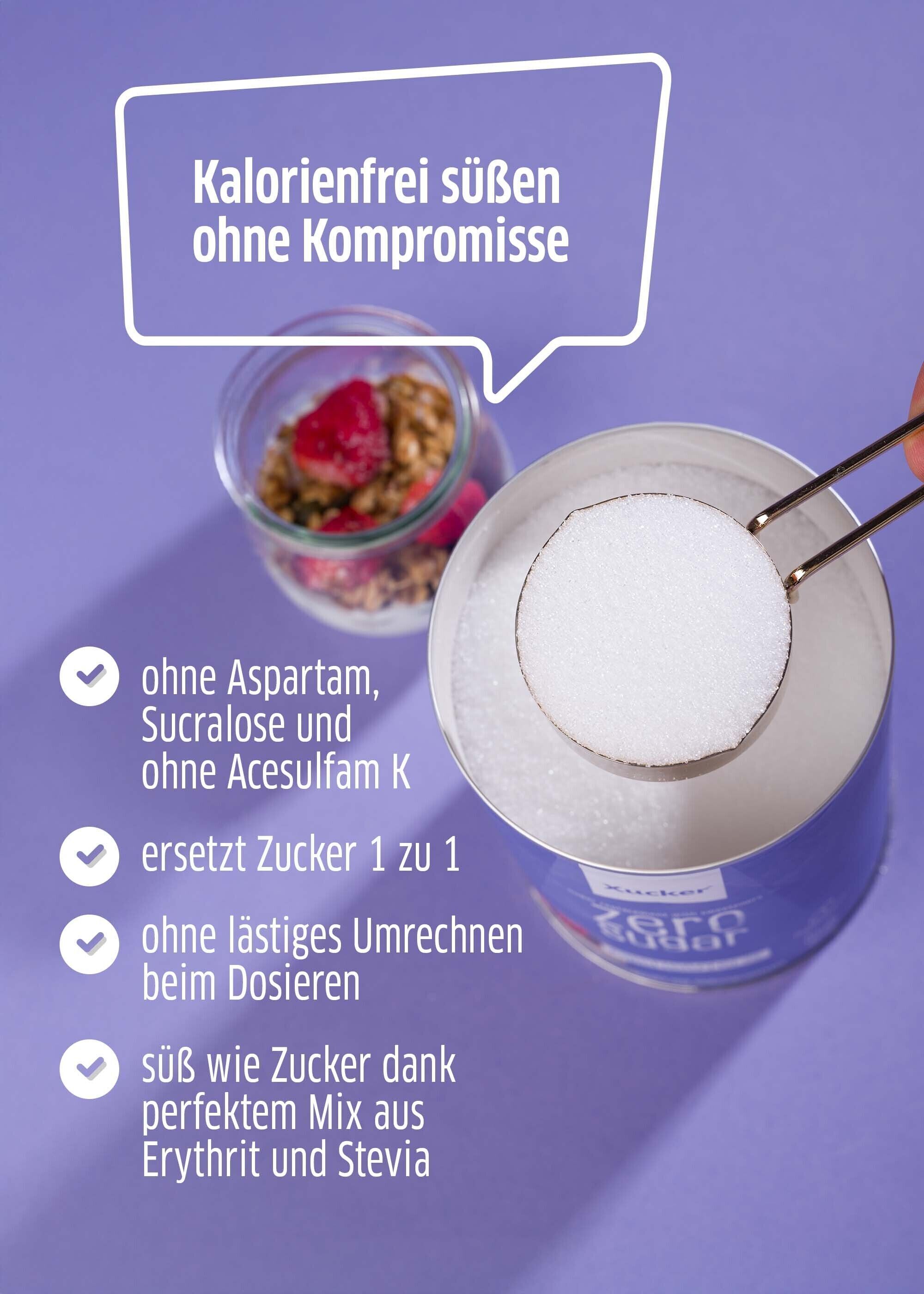 Hauptvorteile von Zero Sugar von Xucker hervorgehoben Hauptvorteile von Zero Sugar von Xucker hervorgehoben