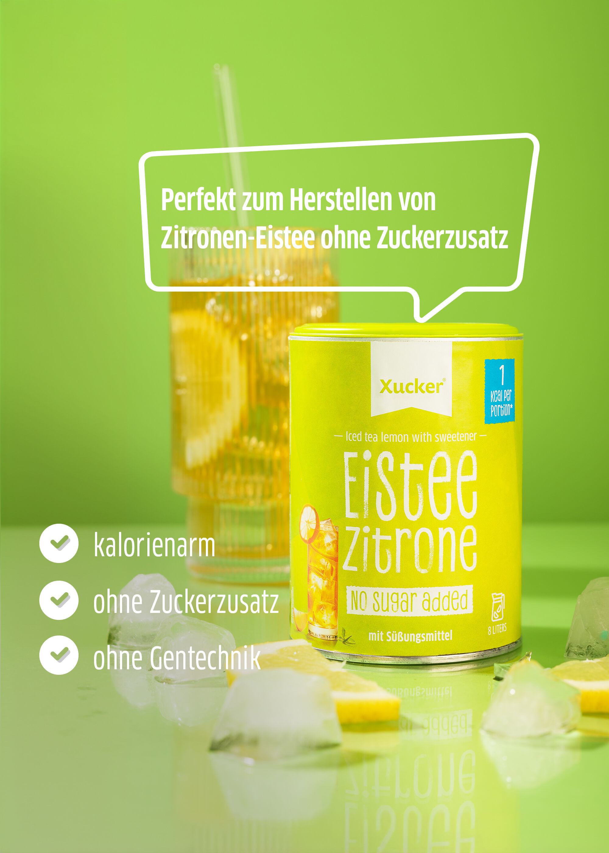 Vorteile von Xucker Eistee Getränkepulver