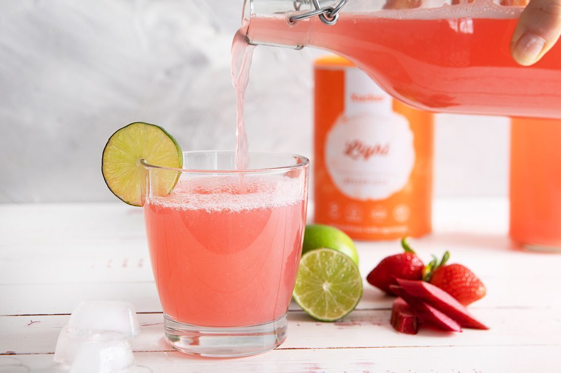 Rhabarberlimonade ohne Zuckerzusatz