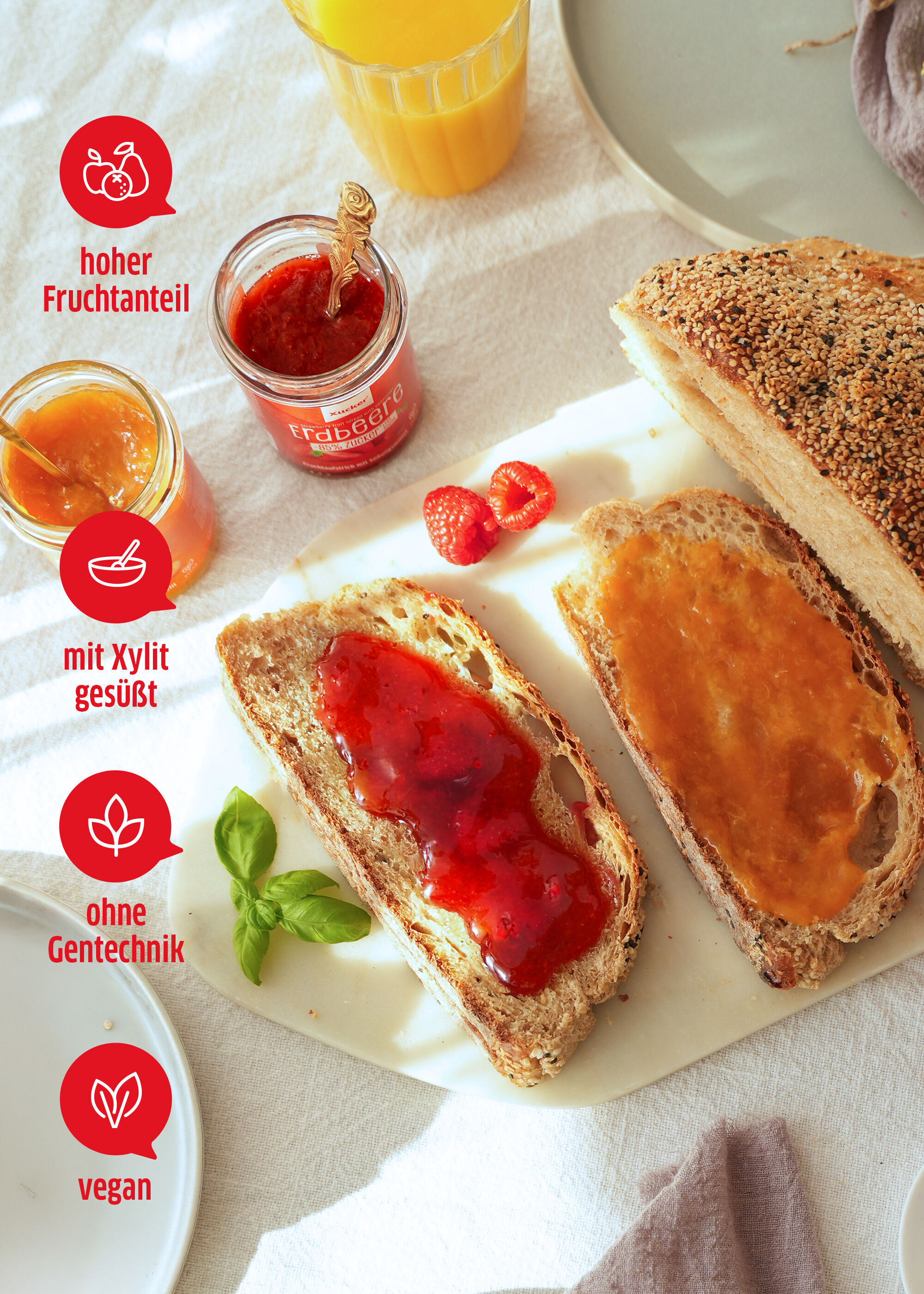 Xucker Erdbeeraufstrich – Fruchtig und lecker, mit weniger Zucker.