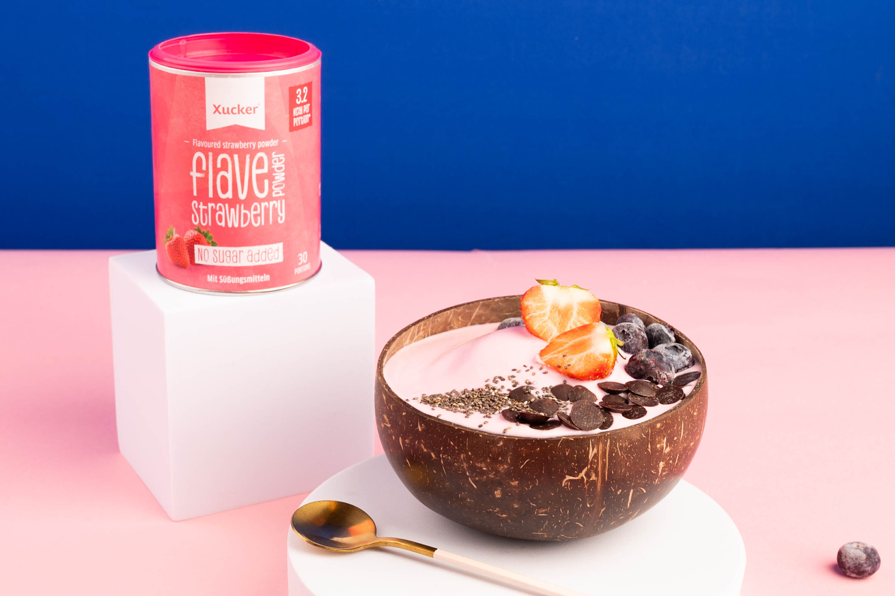 vegane Erdbeer-Joghurt Bowl 2 Zutaten vegane Erdbeer-Joghurt Bowl 2 Zutaten