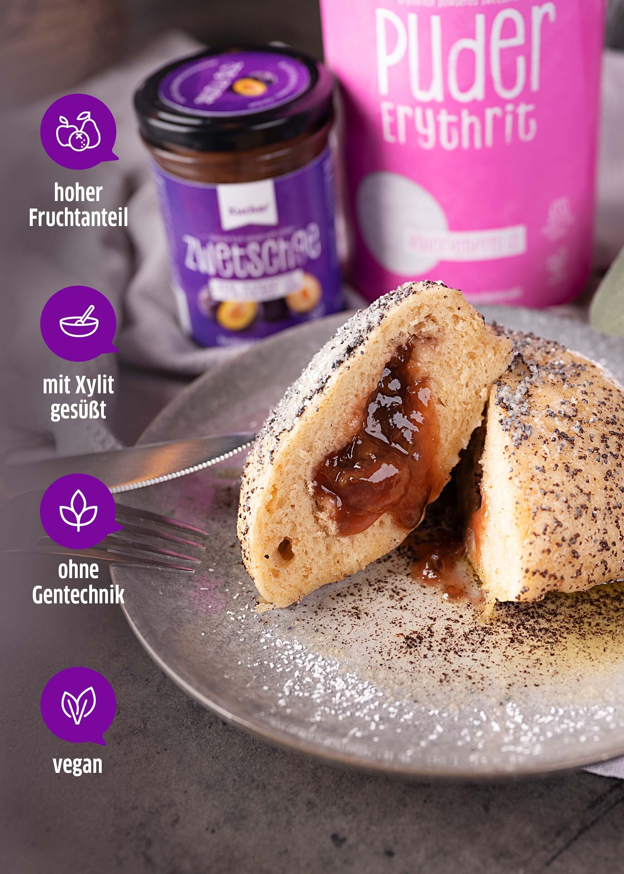 Xucker Fruchtaufstrich Zwetschge Anwendung