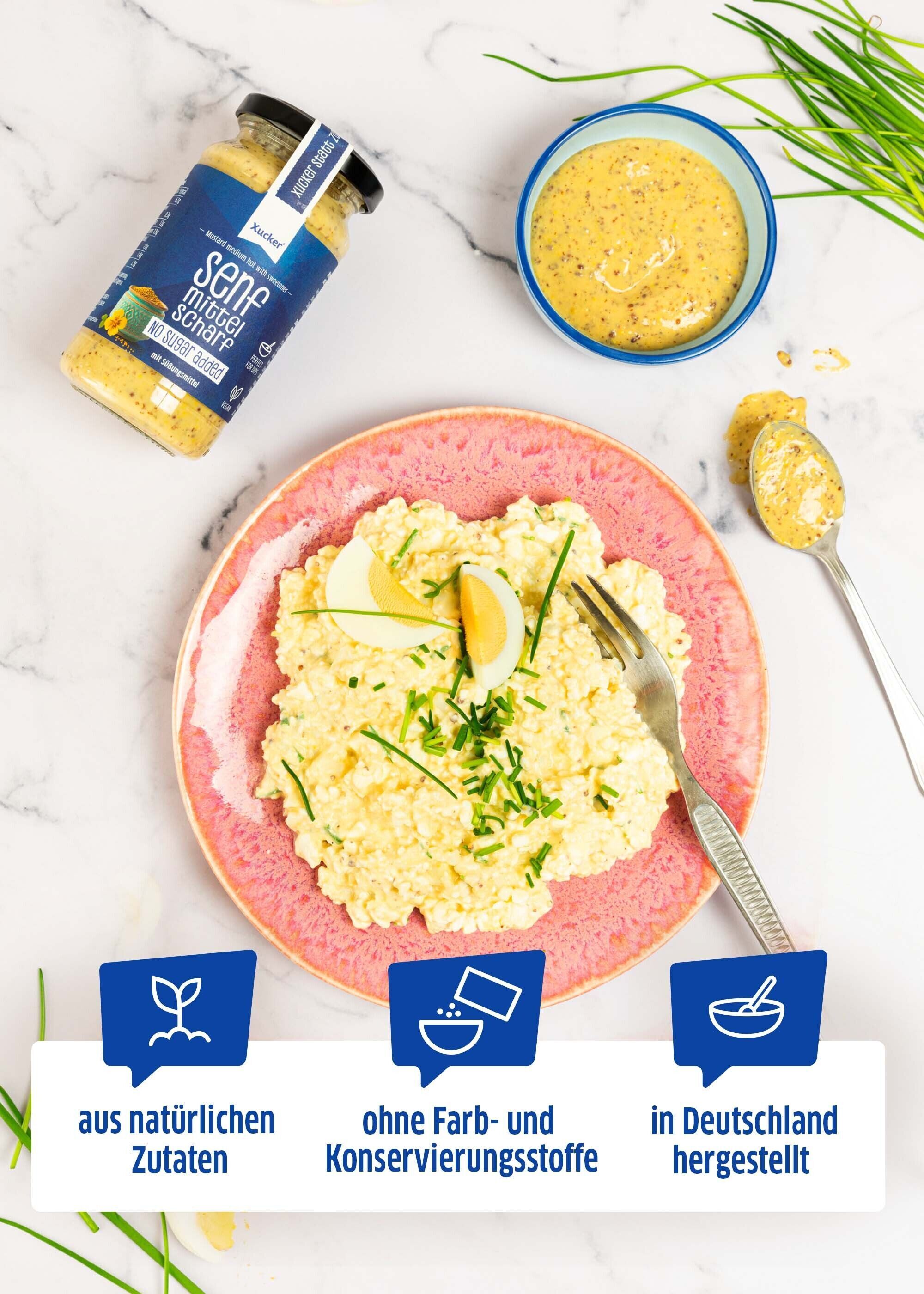 Anwendungsbeispiel von Xucker Senf: Protein Eiersalat