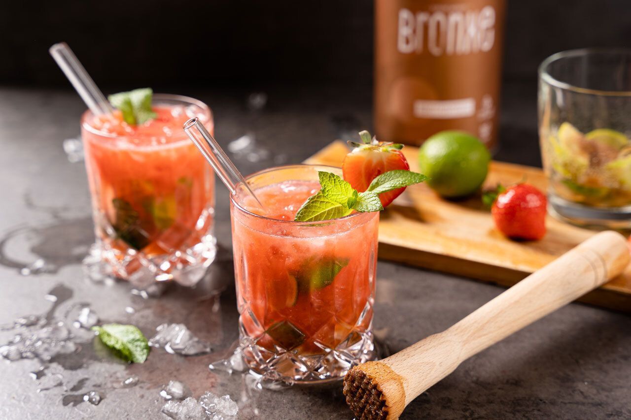 Erdbeer-Mojito mit Xucker Bronxe