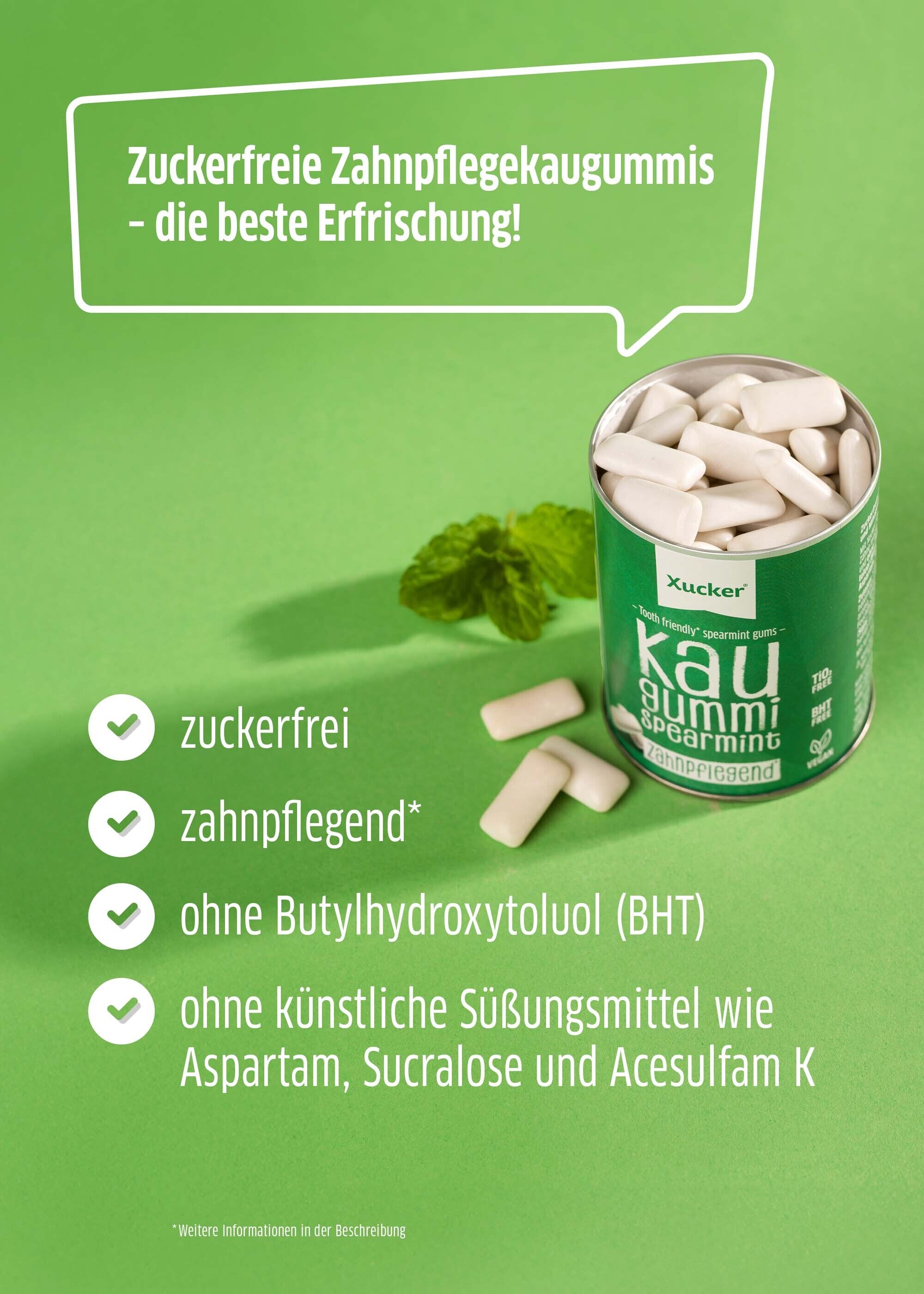 Leckere Kaugummis von Xucker nur mit Xylit gesüßt