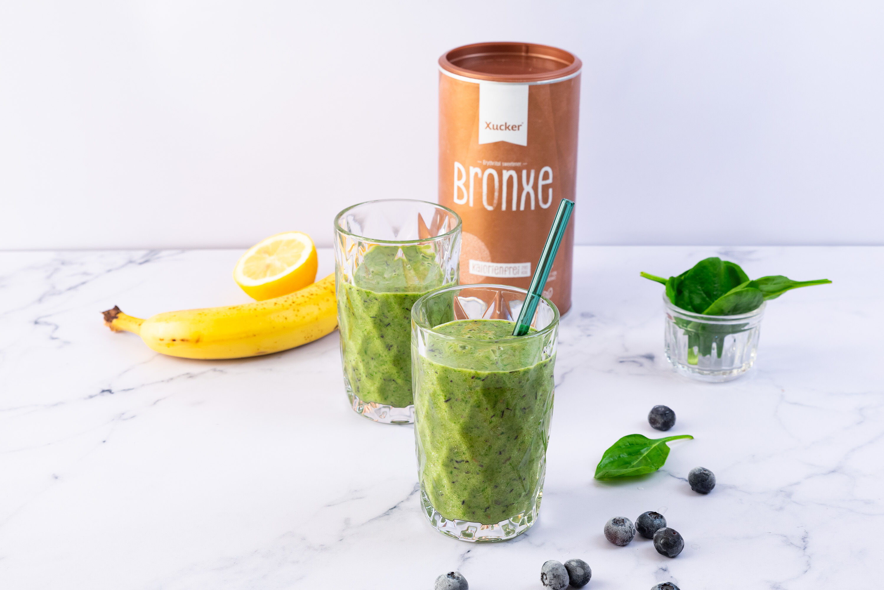 Spinat-Heidelbeere-Smoothie