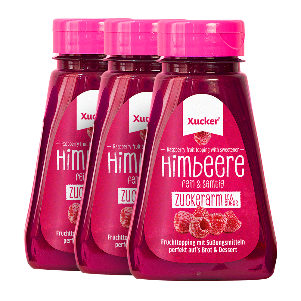 Zuckerarmes Fruchttopping Himbeere 3er-Set (75% Frucht)