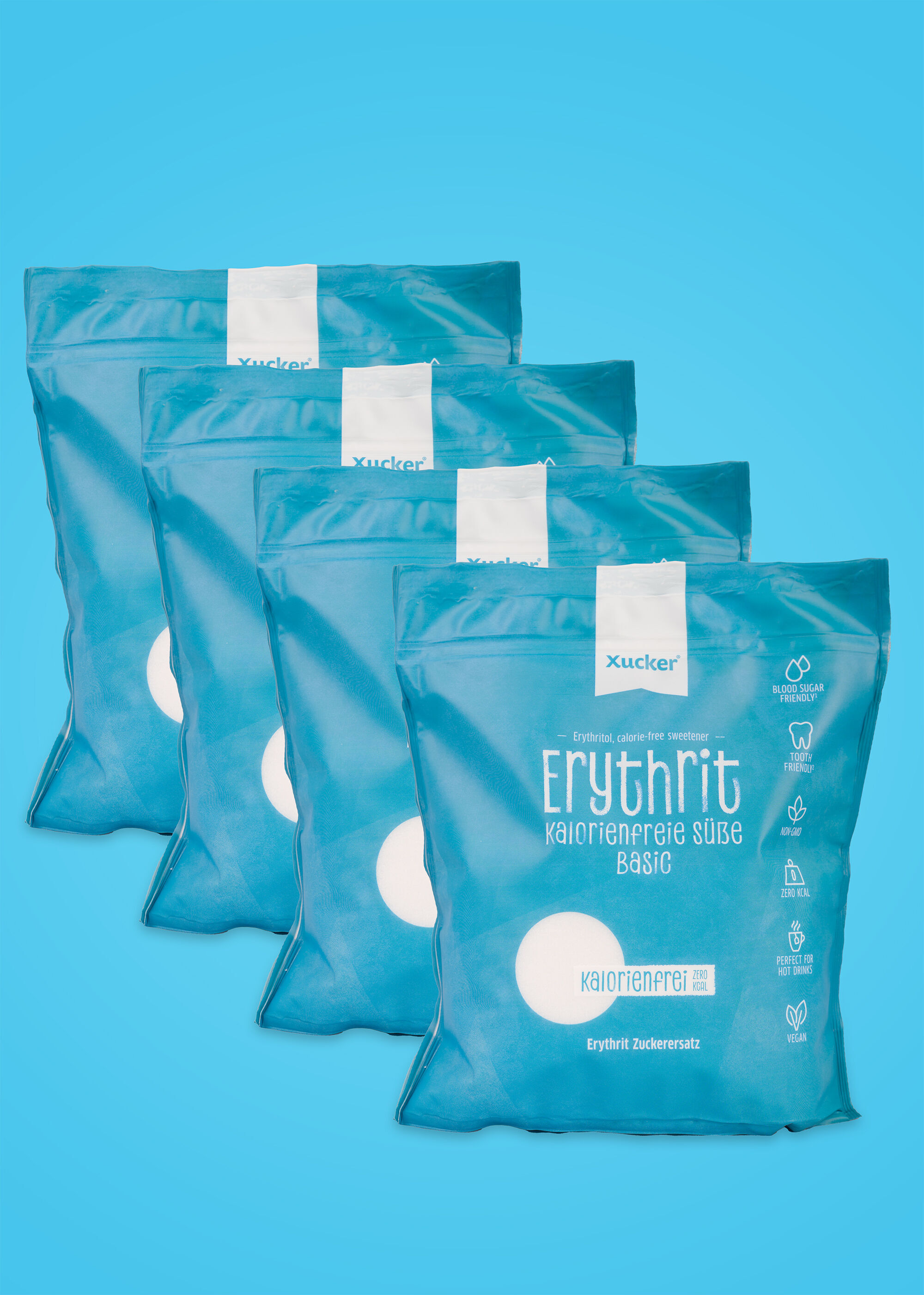Xucker Basic Erythrit Beutel 4er-Set