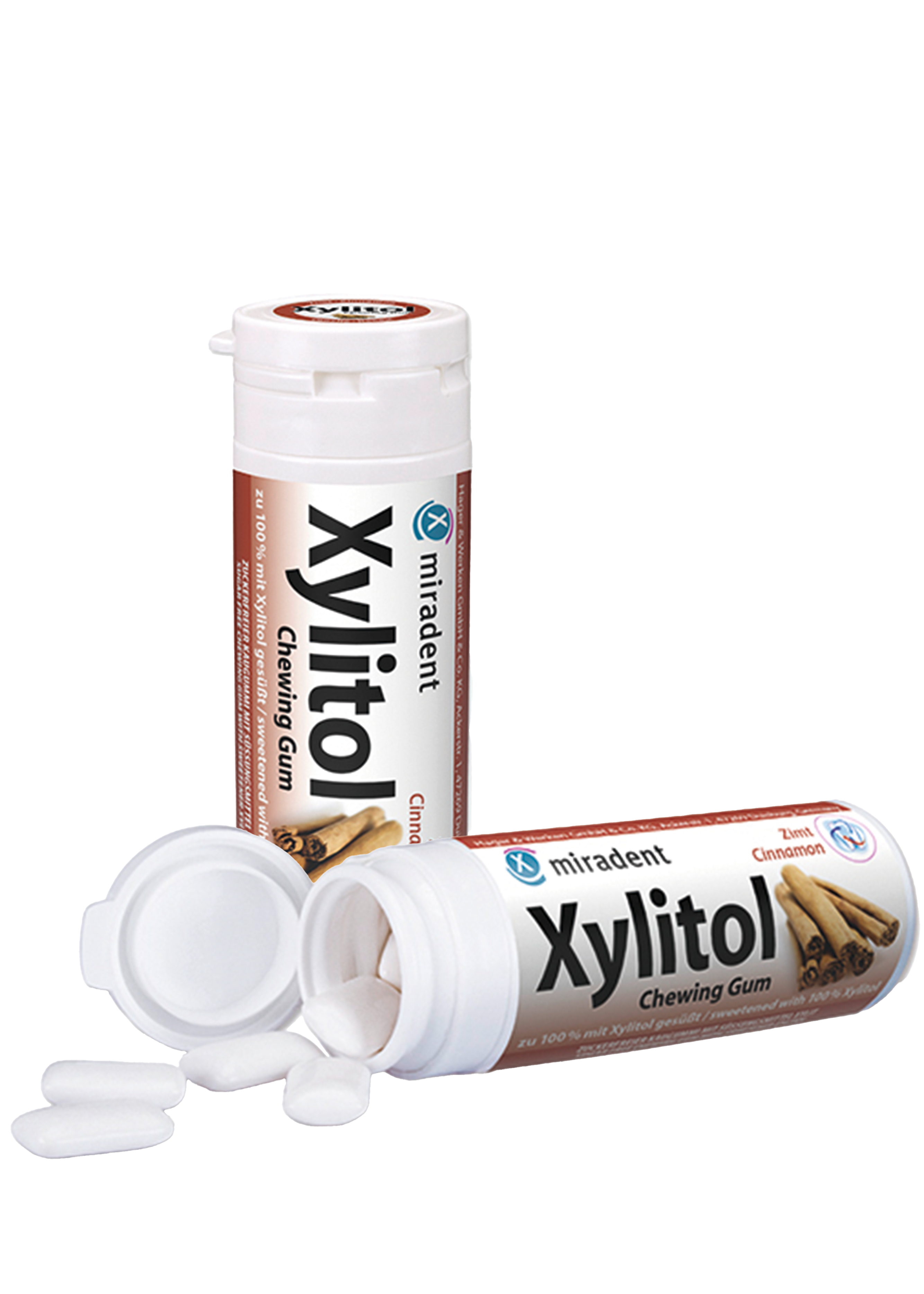 miradent Xylit-Kaugummis 12er-Karton Zimt