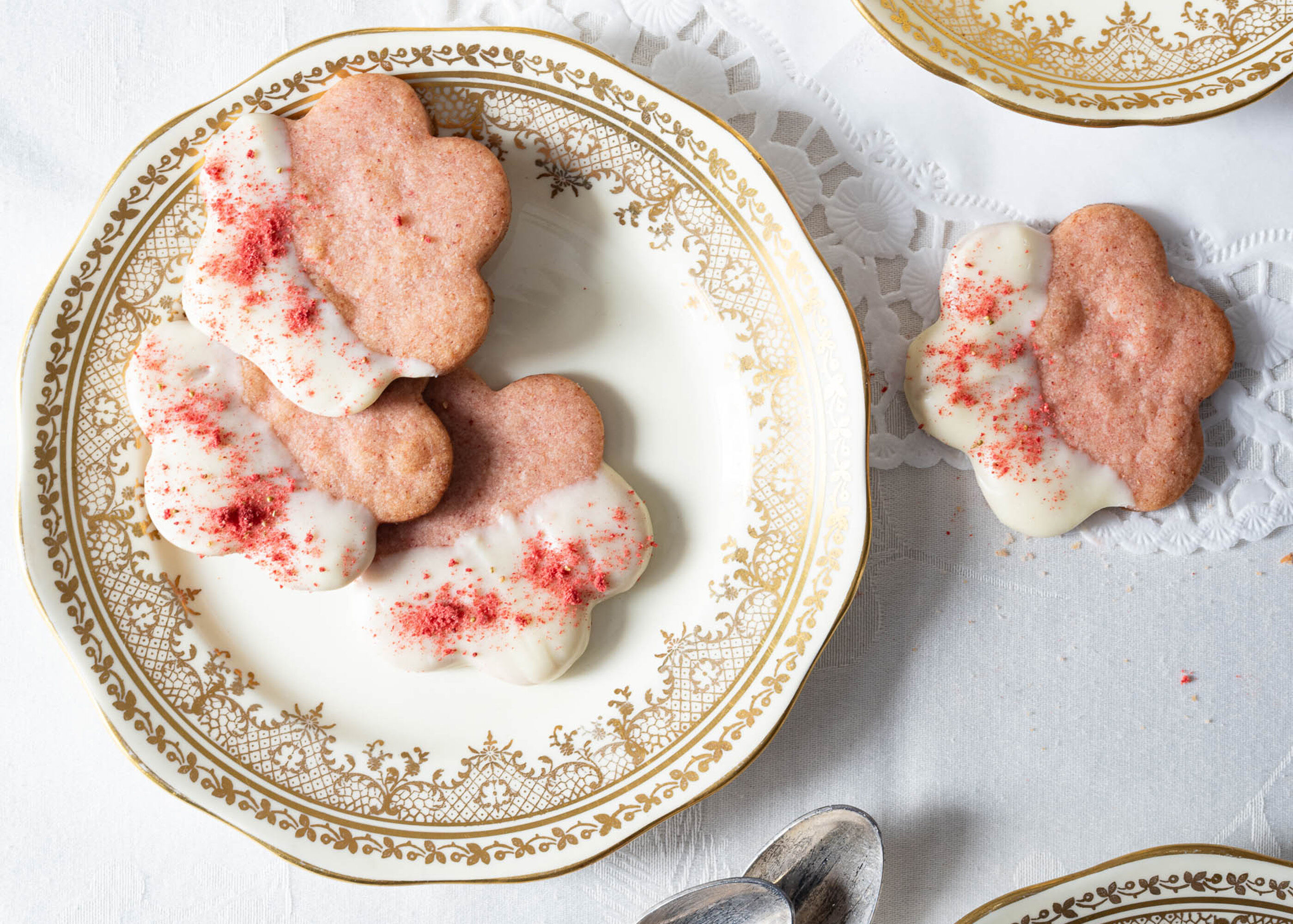 Erdbeer Shortbread Kekse