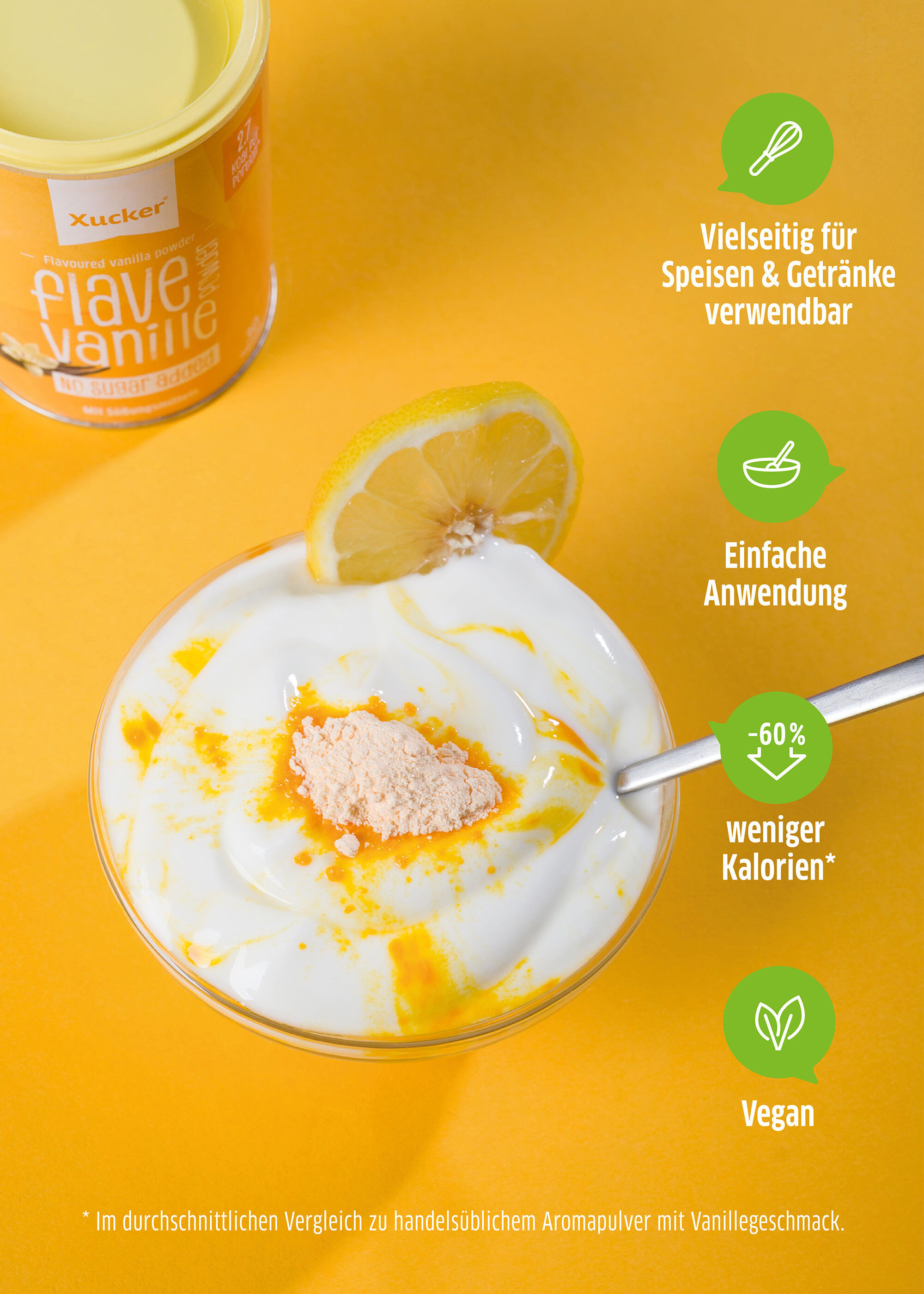 Flave Powder Vanille Anwendung