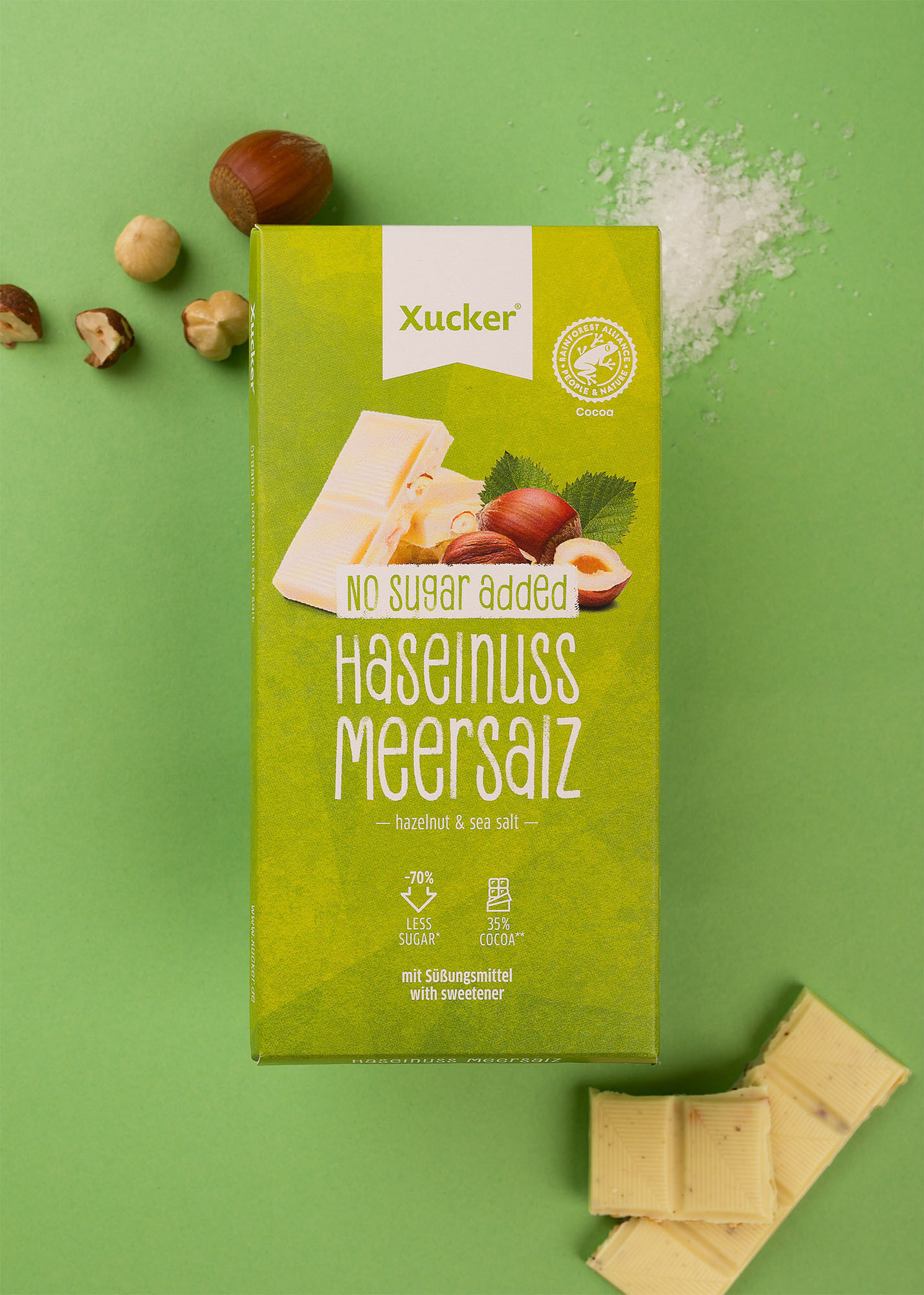 Weiße Haselnuss Meersalz Front