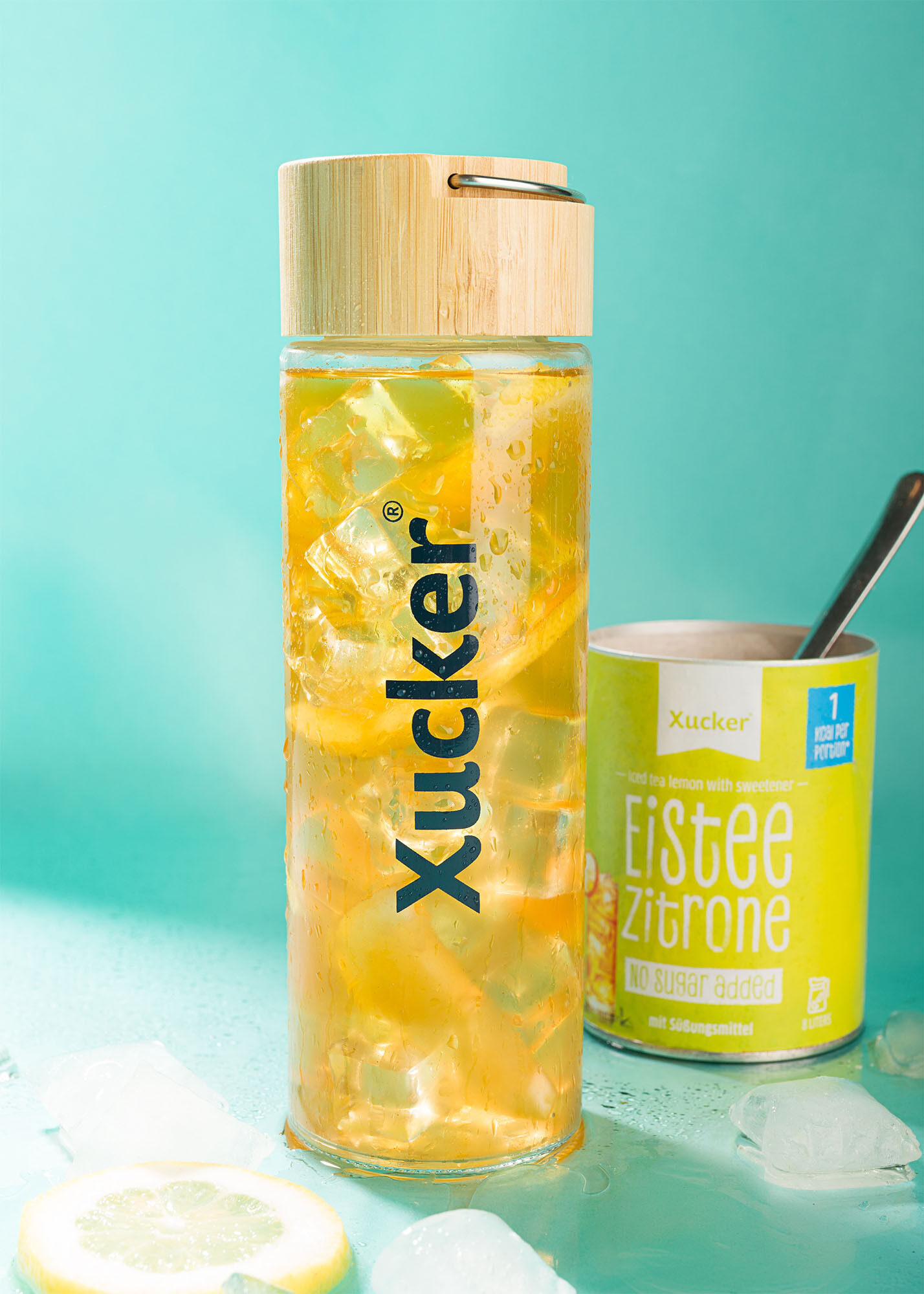 Eistee Zitrone Getränkepulver - zuckerarm mit Süßungsmittel Eistee Zitrone Getränkepulver - zuckerarm mit Süßungsmittel