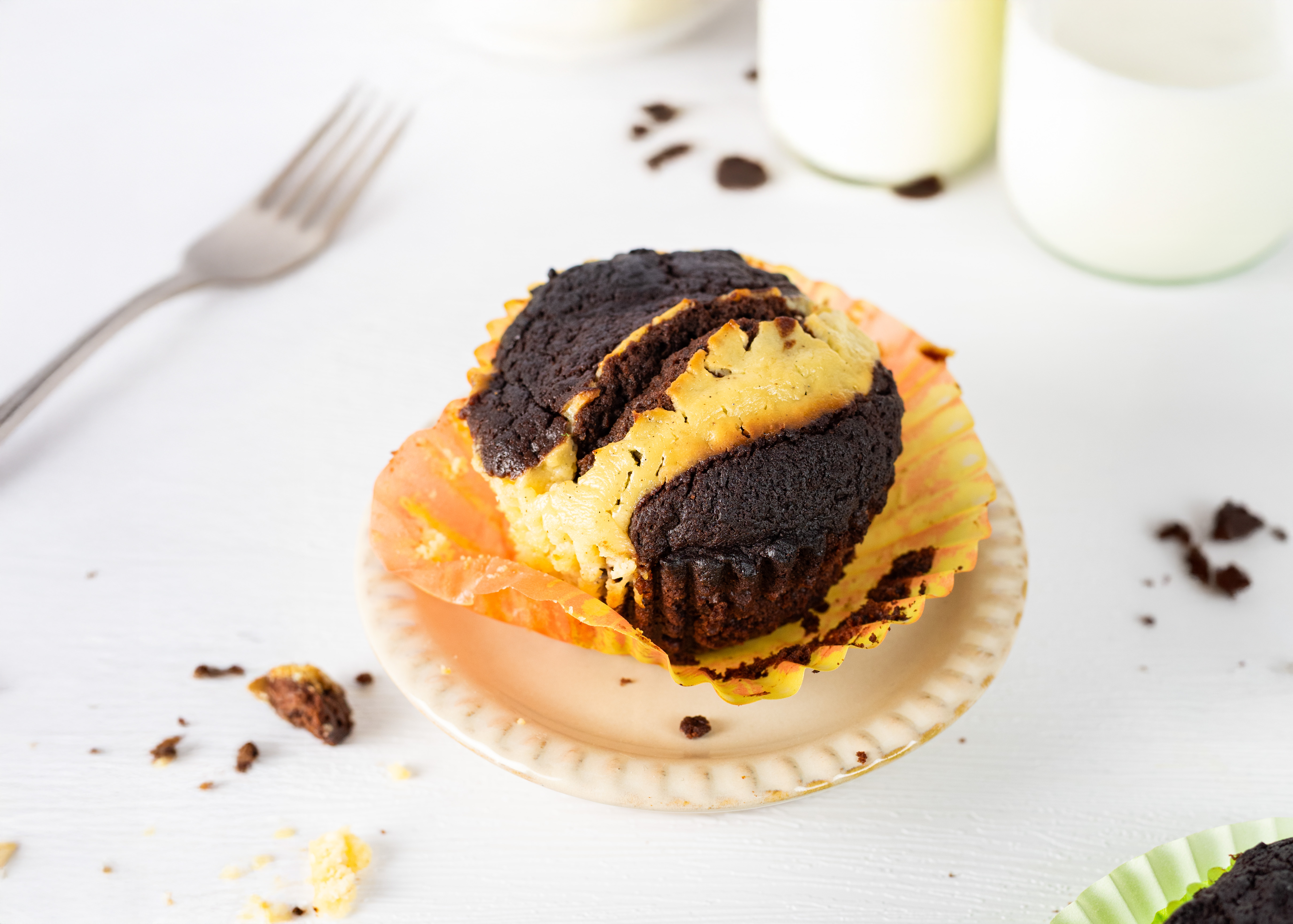 Brownie Cheesecake Muffins