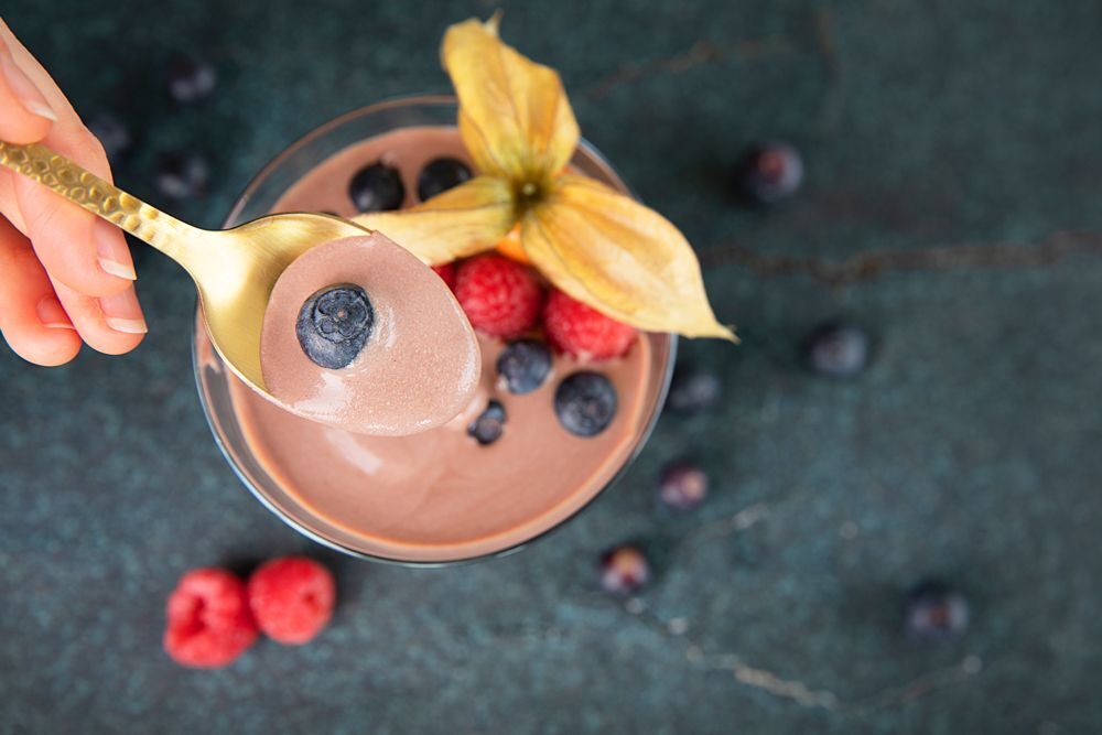 Veganer Seidentofu-Schoko-Pudding