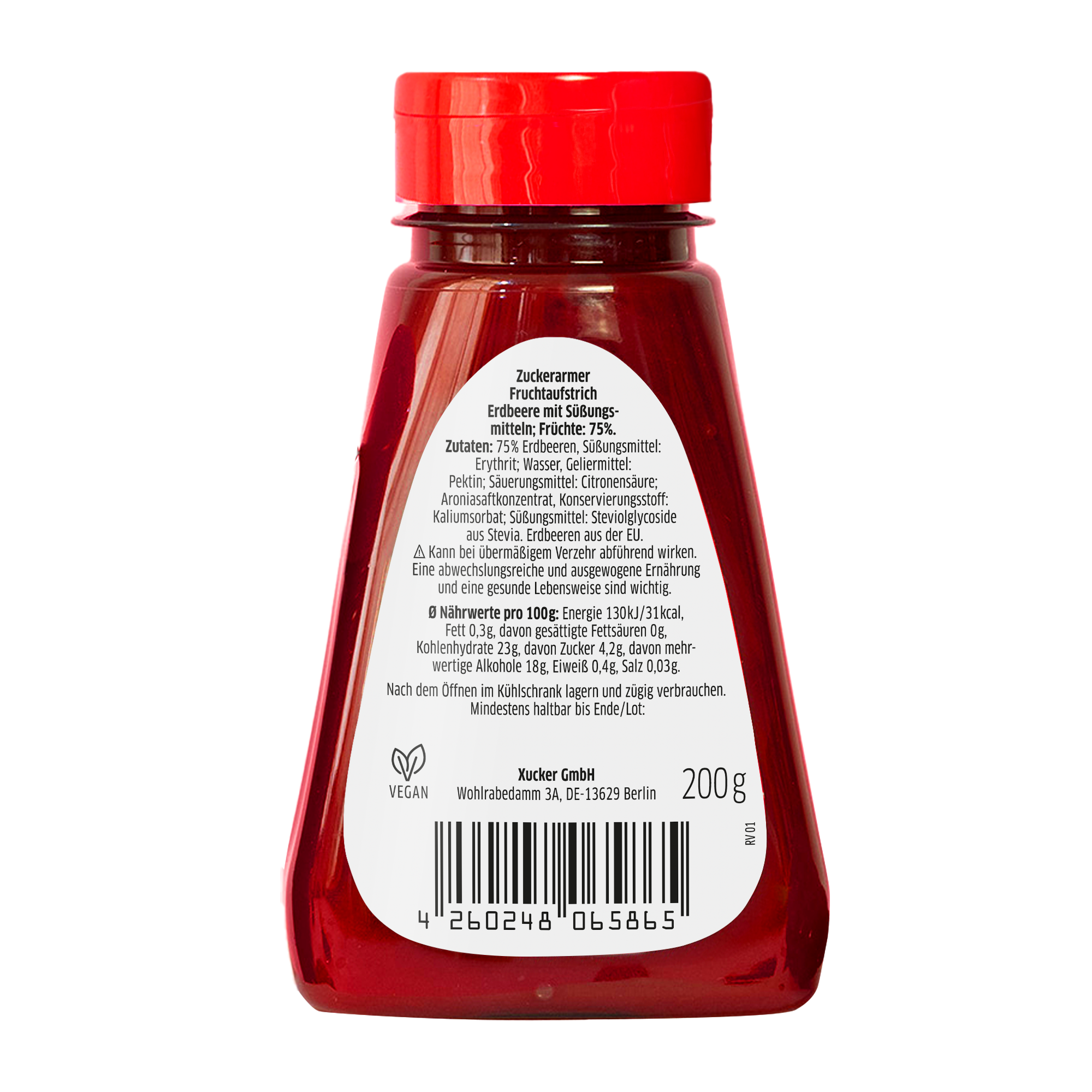 Zuckerarmes Fruchttopping Erdbeere 3er Set (75% Frucht)