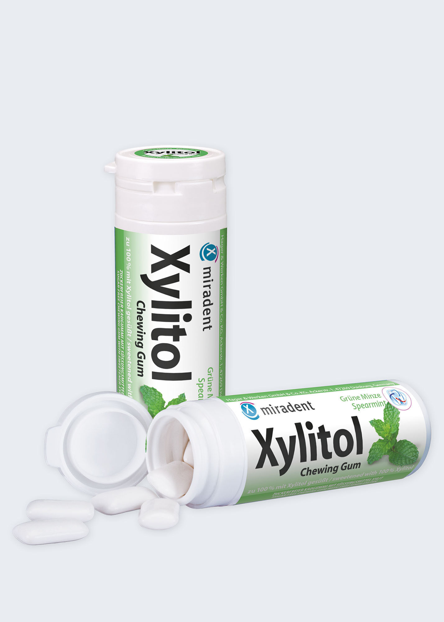 miradent Xylit-Kaugummi Spearmint (mild)