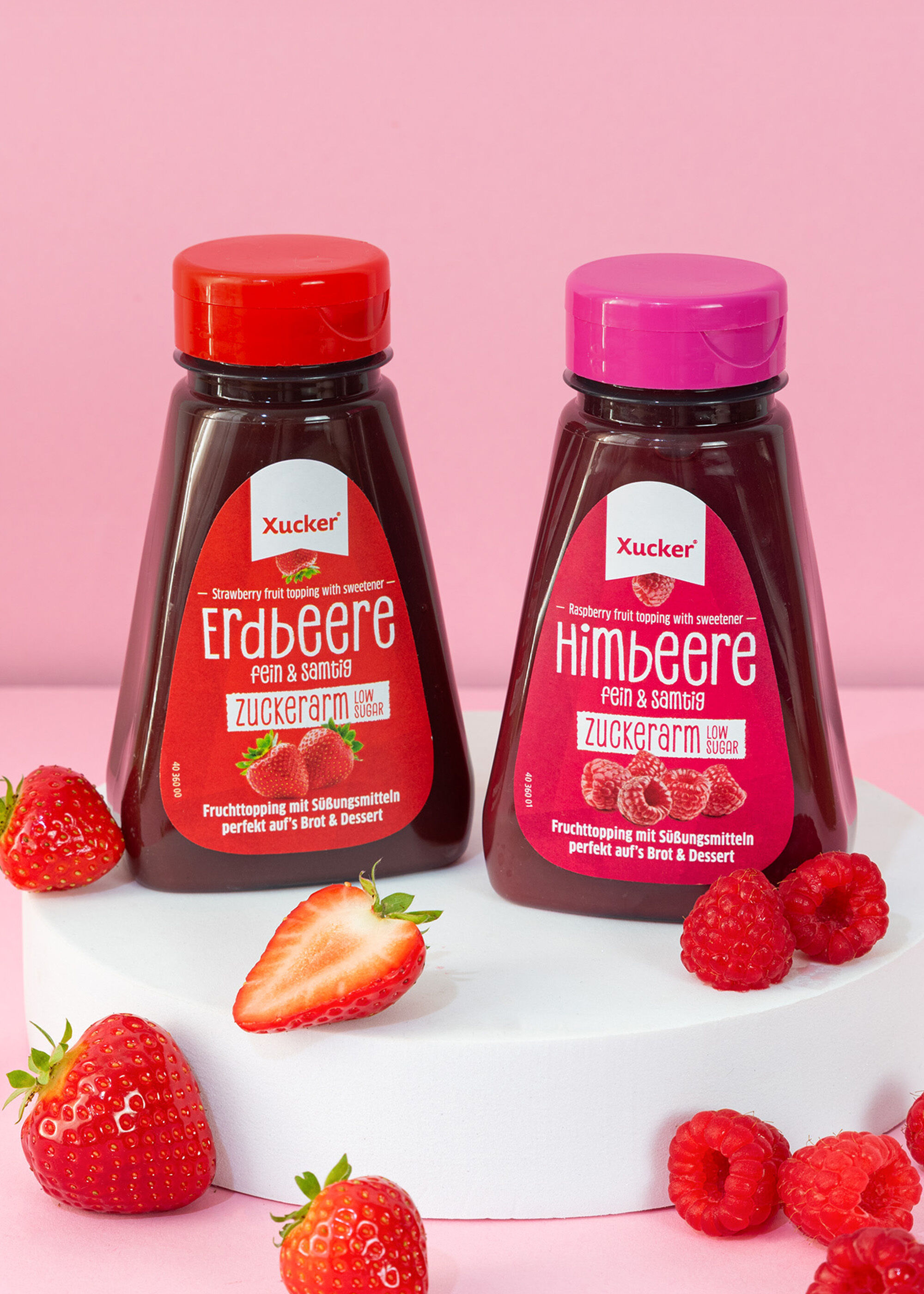 Leckere Fruchttoppings von Xucker im 2er Set (Erdbeere und Himbeere)