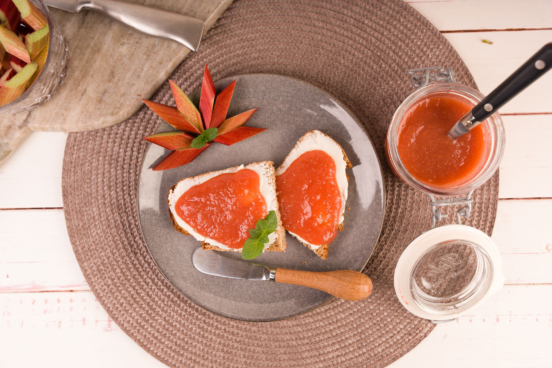 Rhabarbermarmelade ohne Zucker selbst machen