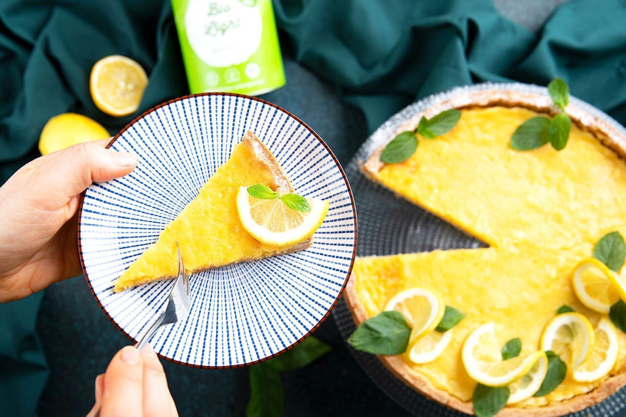 Zitronentarte ohne Zuckerzusatz
