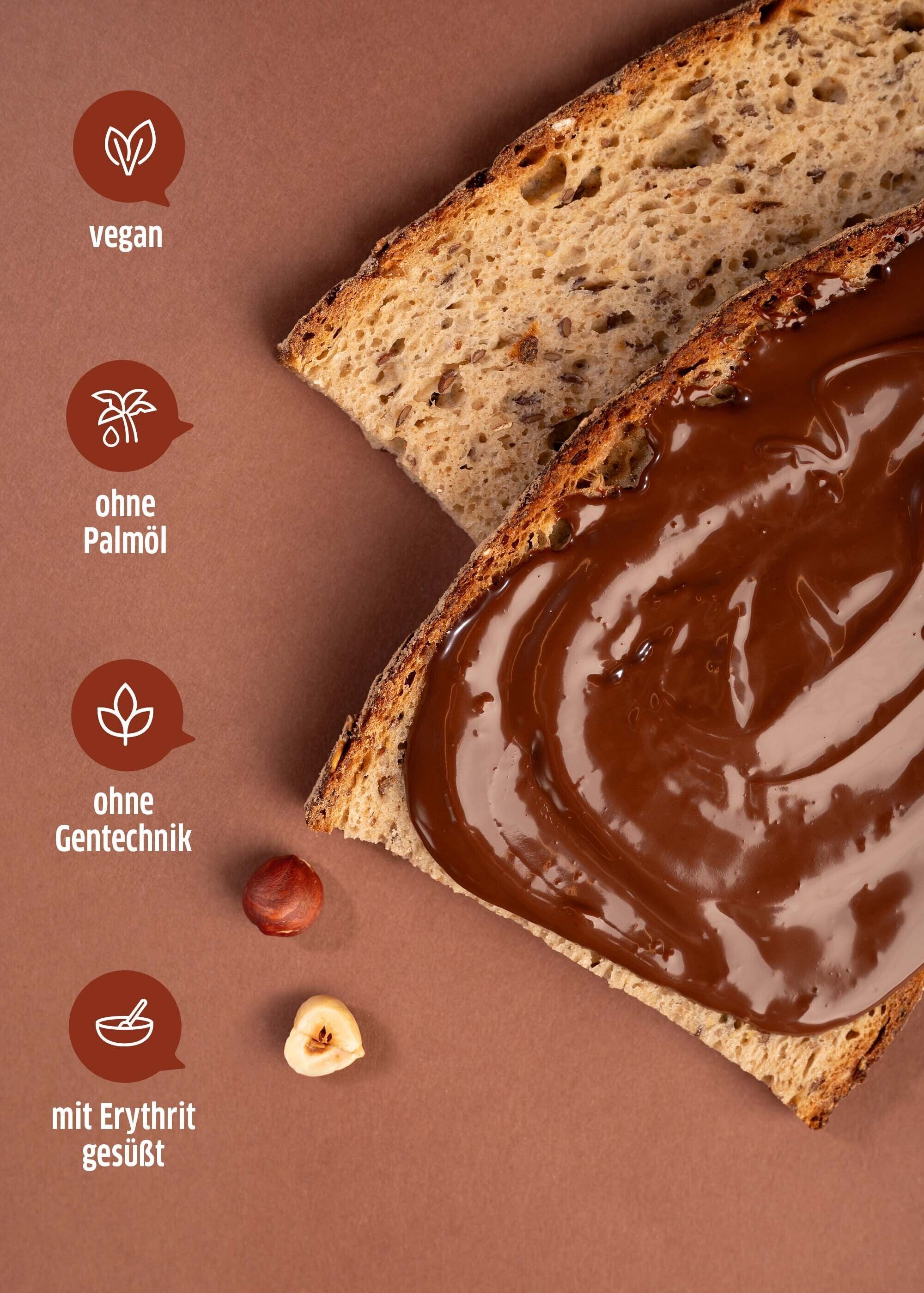 Xucker Nuss-Nougat Creme – Cremig, lecker und mit weniger Zucker fuer deinen genussvollen Start in den Tag.