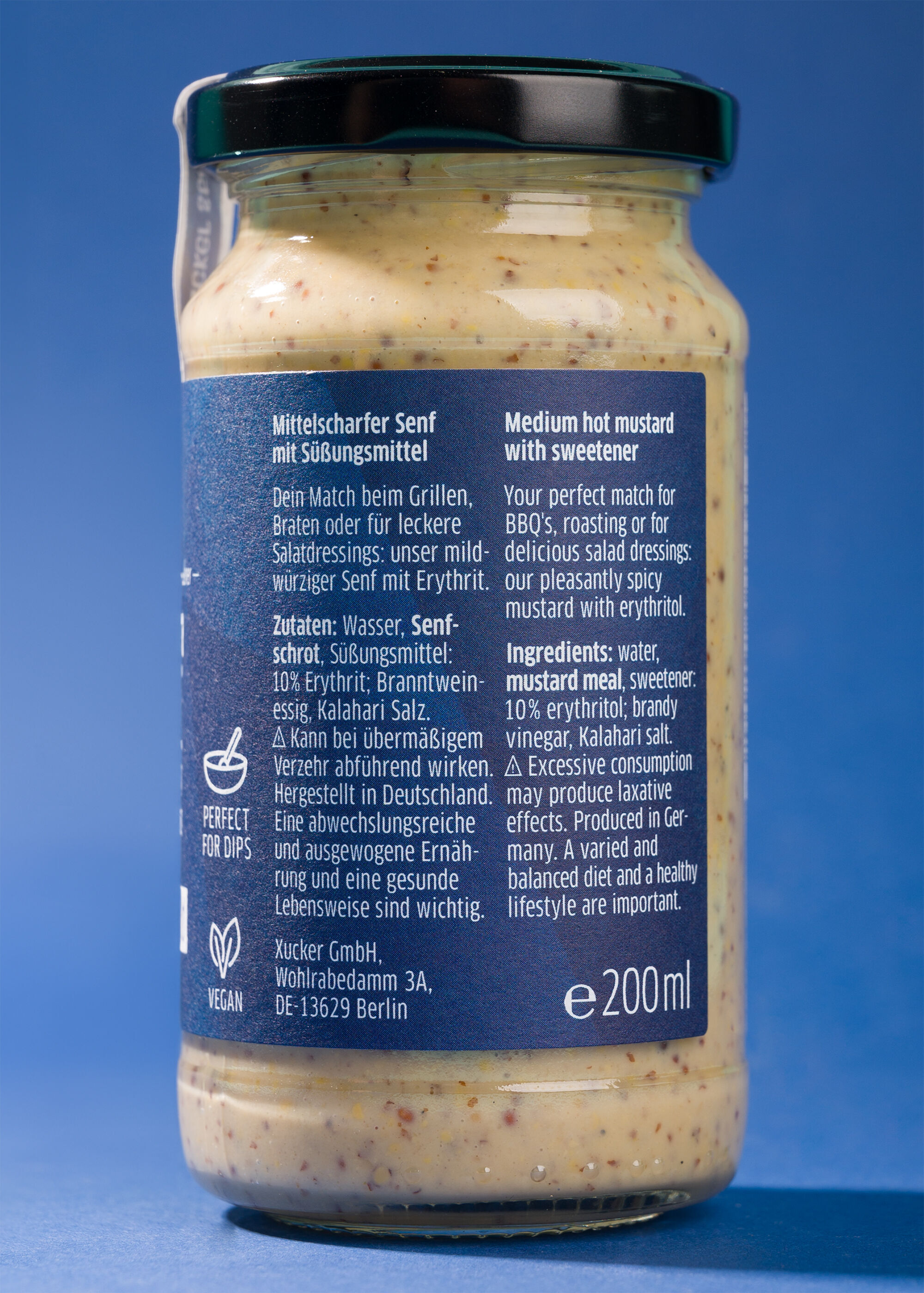 Senf, mittelscharf (Erythrit) Grillsaucen Duo-Set (Ketchup & Senf)