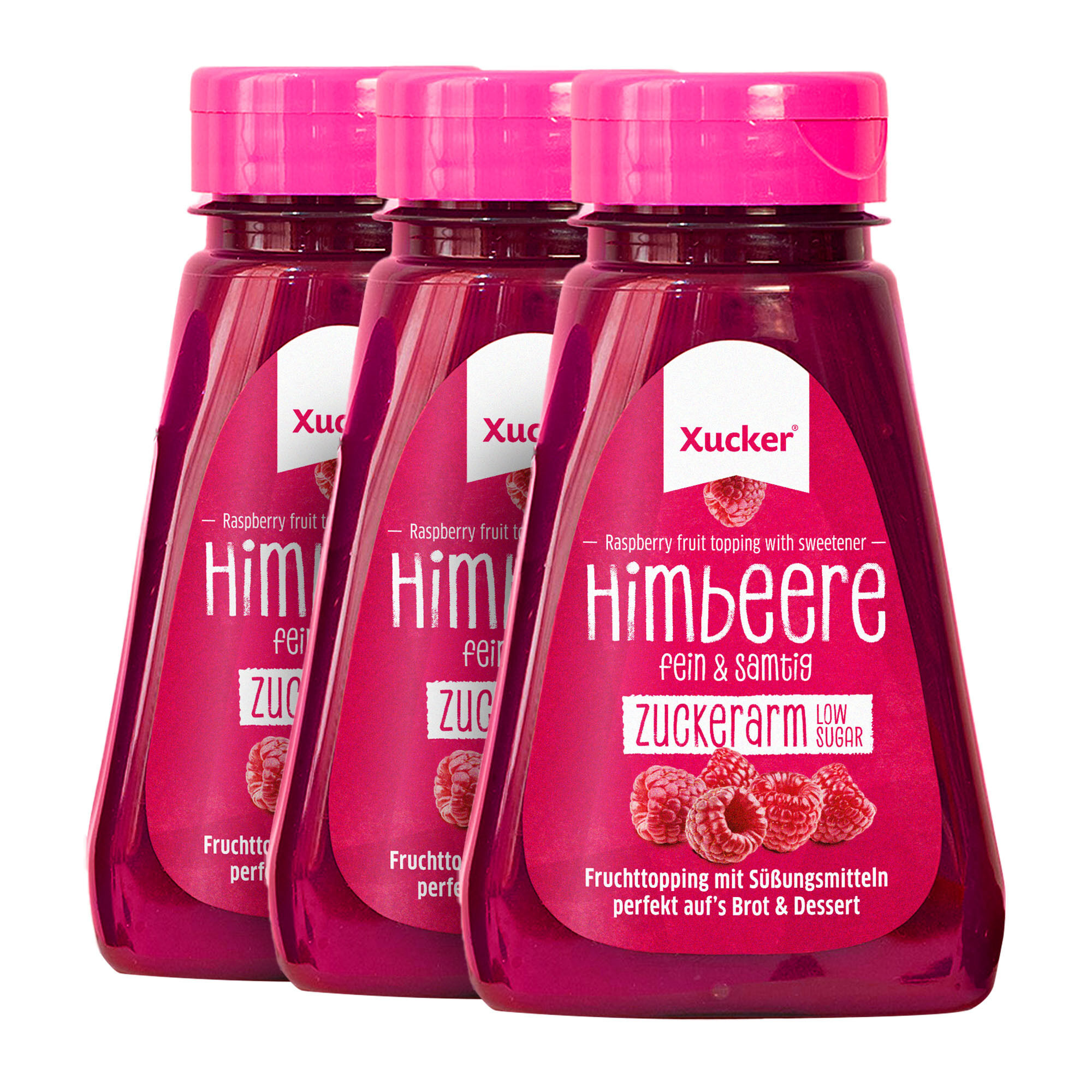 Zuckerarmes Fruchttopping Himbeere 3er-Set (75% Frucht)