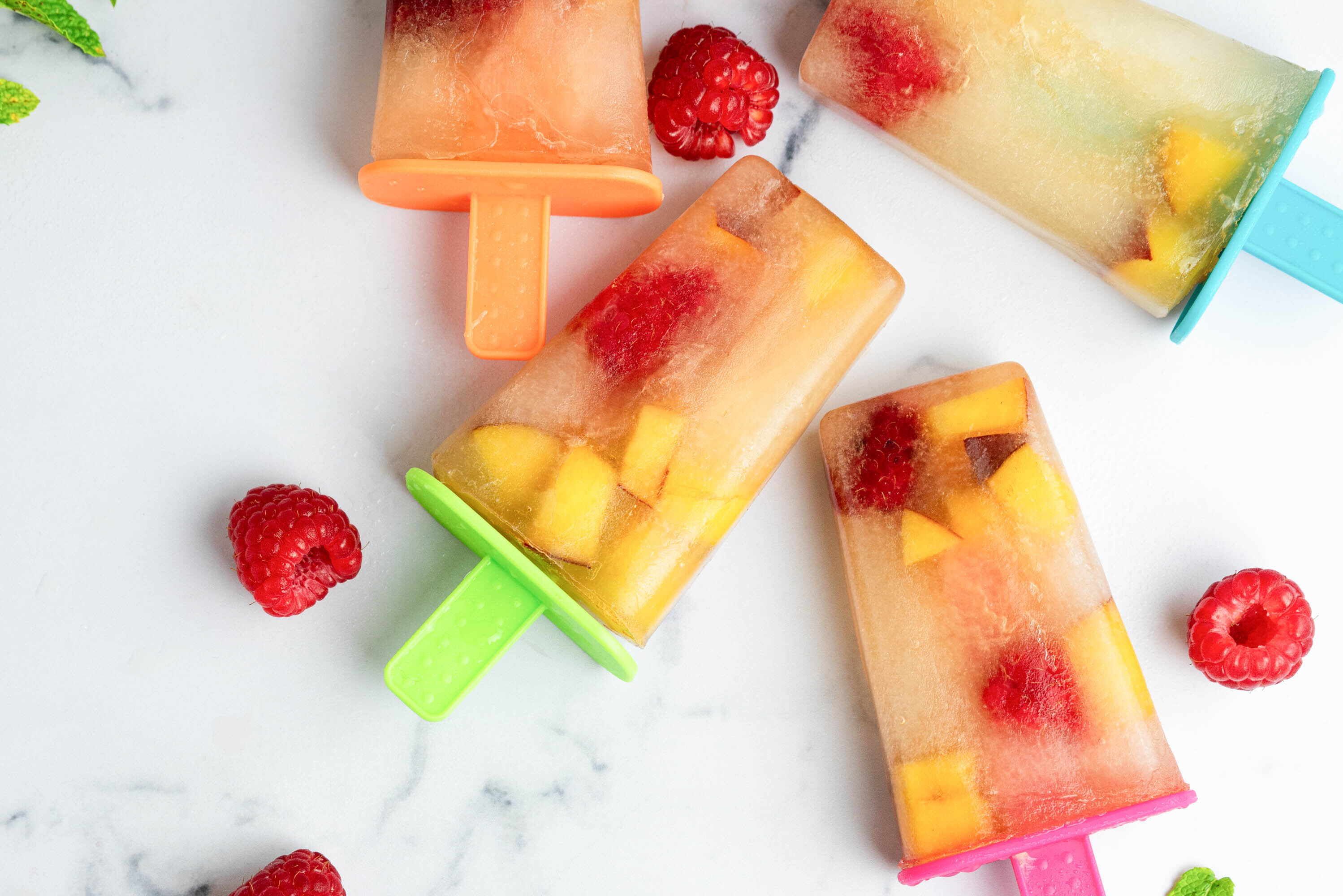Pfirsich Eistee Popsicles
