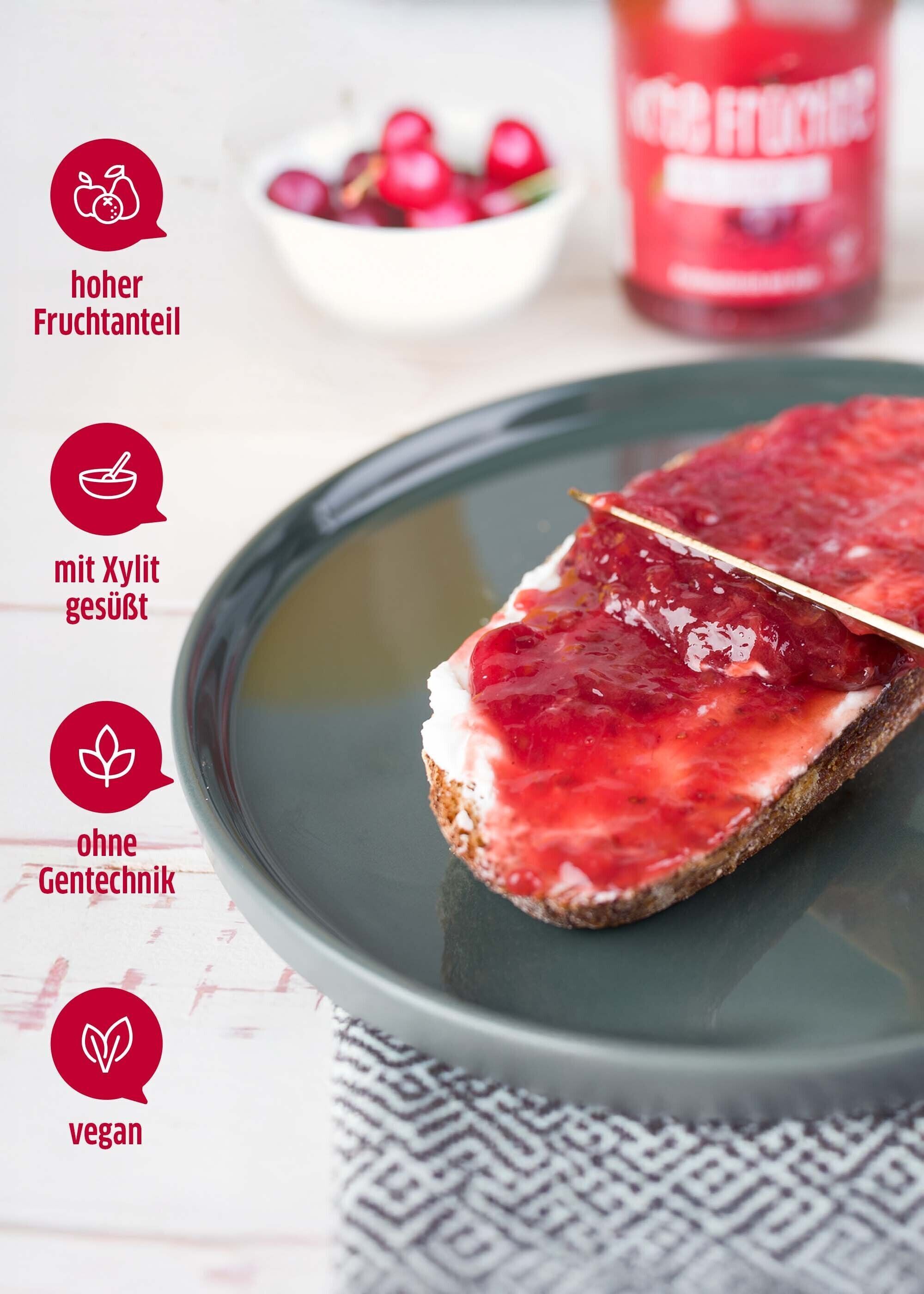 Xucker Rote Fruechte Aufstrich – Fruchtig und lecker, mit weniger Zucker.