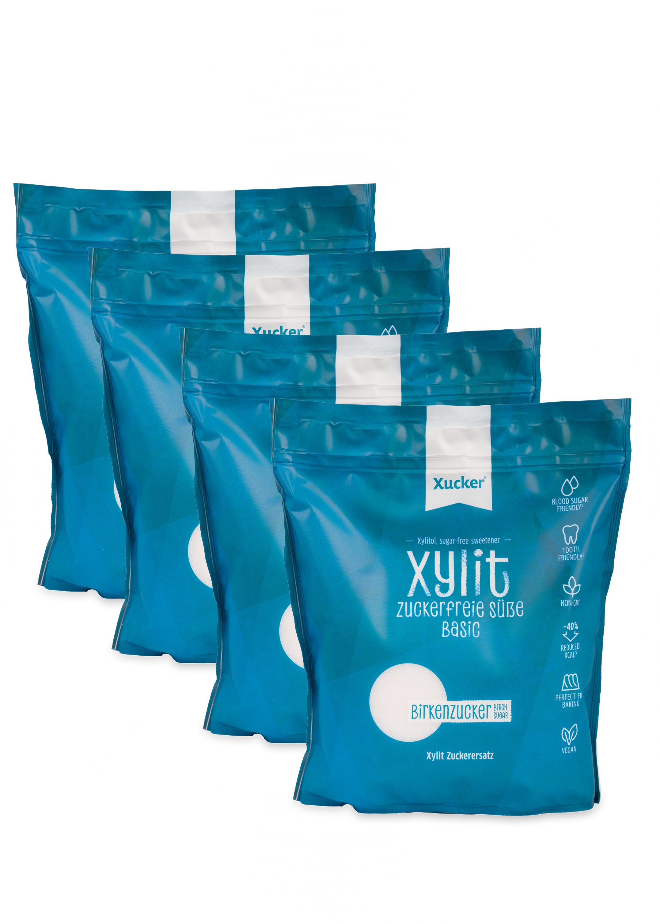 Xucker Basic Xylit Beutel 4er-Set