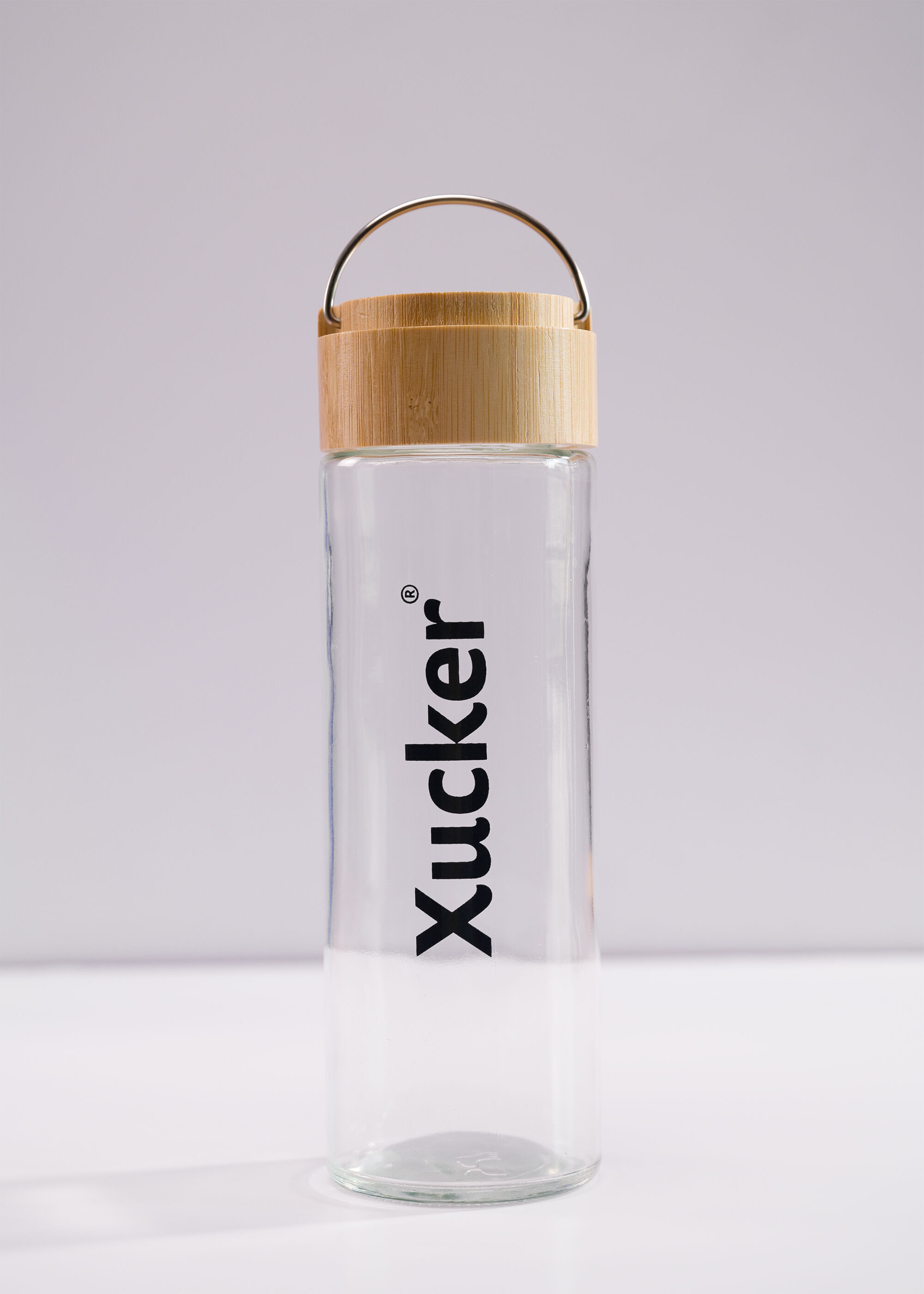 Trinkflasche aus Glas & mit Bambusdeckel