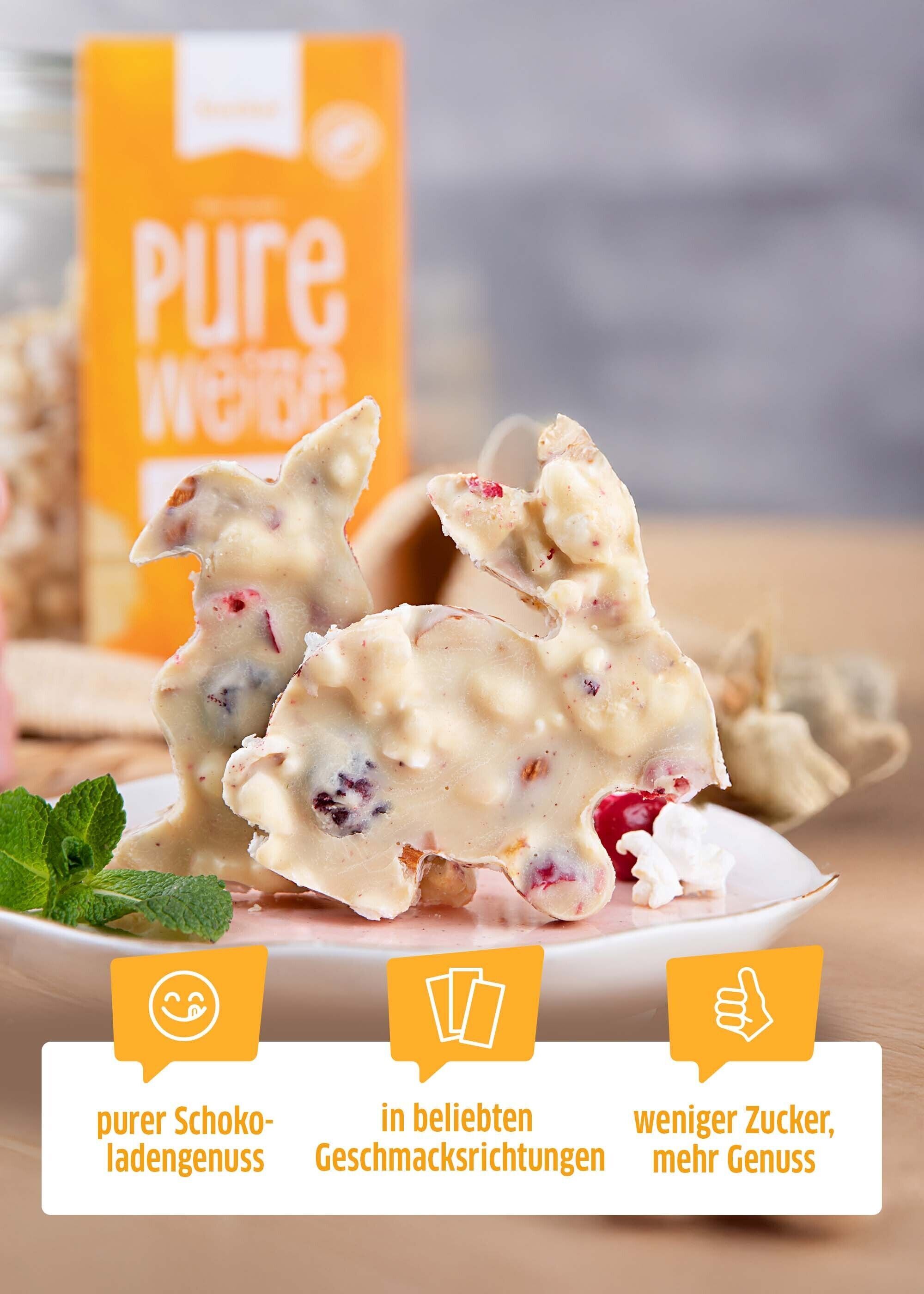 Weiße Xylit-Schokolade als Snack oder zum Backen verwendet. Weiße Xylit-Schokolade als Snack oder zum Backen verwendet.
