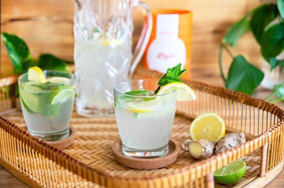 Zitronenlimonade mit Ingwer