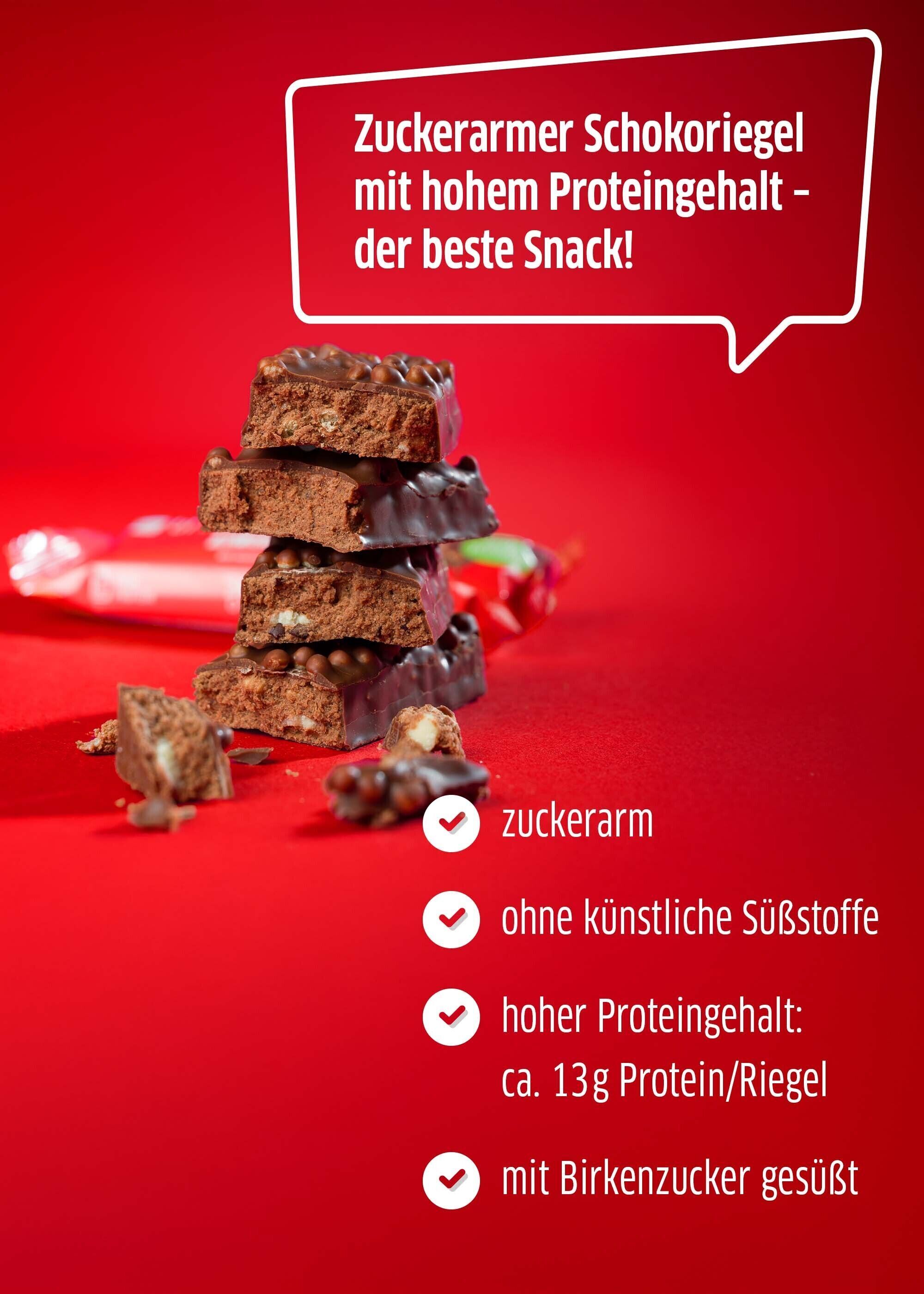 Rainforest Alliance-zertifizierter Kakao im Crispy Chocolate Riegel.