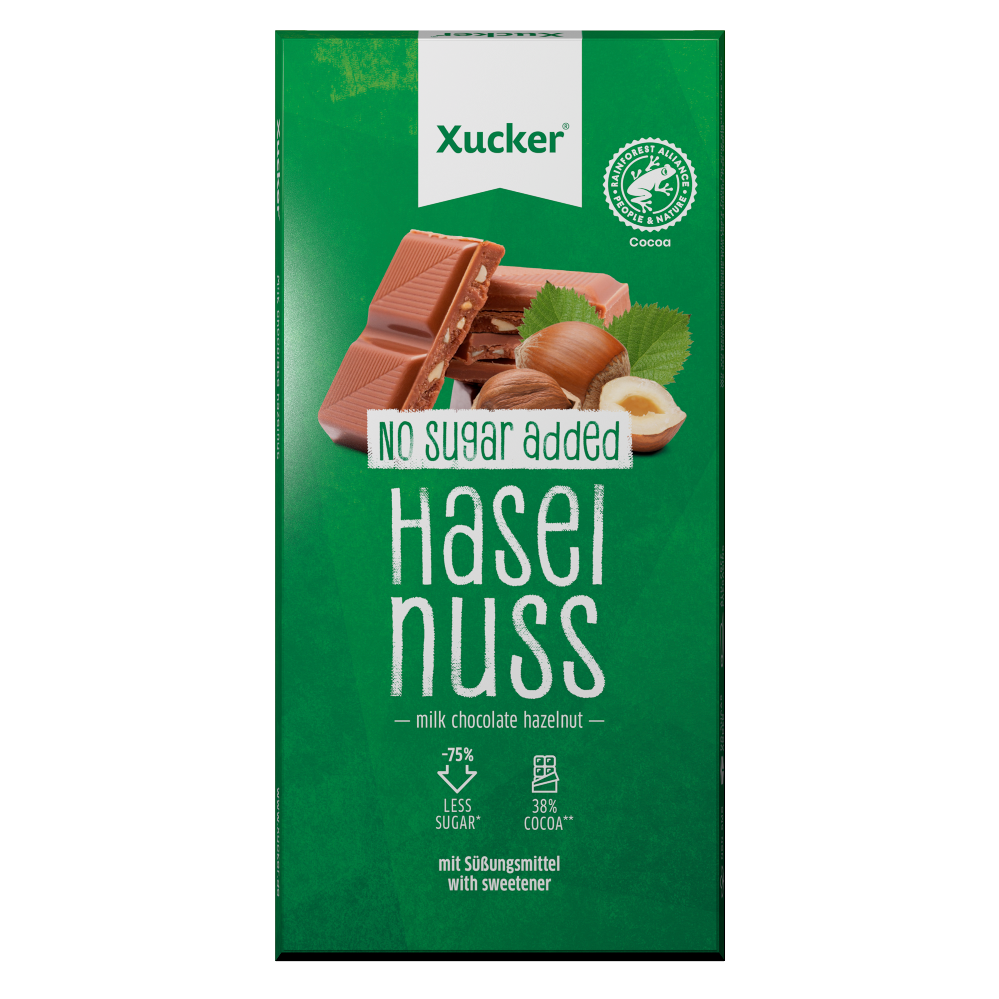 Xylit-Schokolade Vollmilch mit Haselnuss