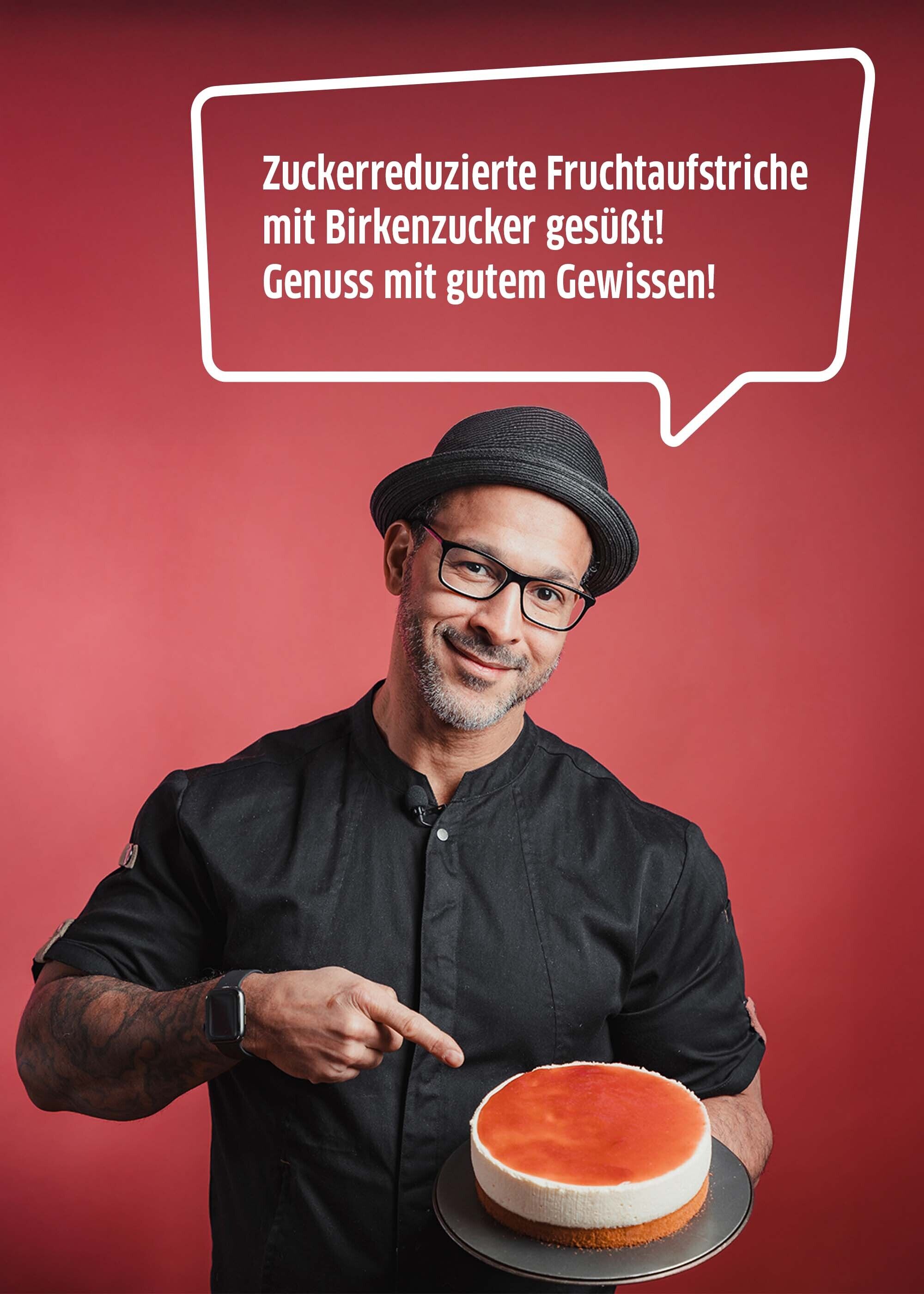 Testimonial mit Kuchen