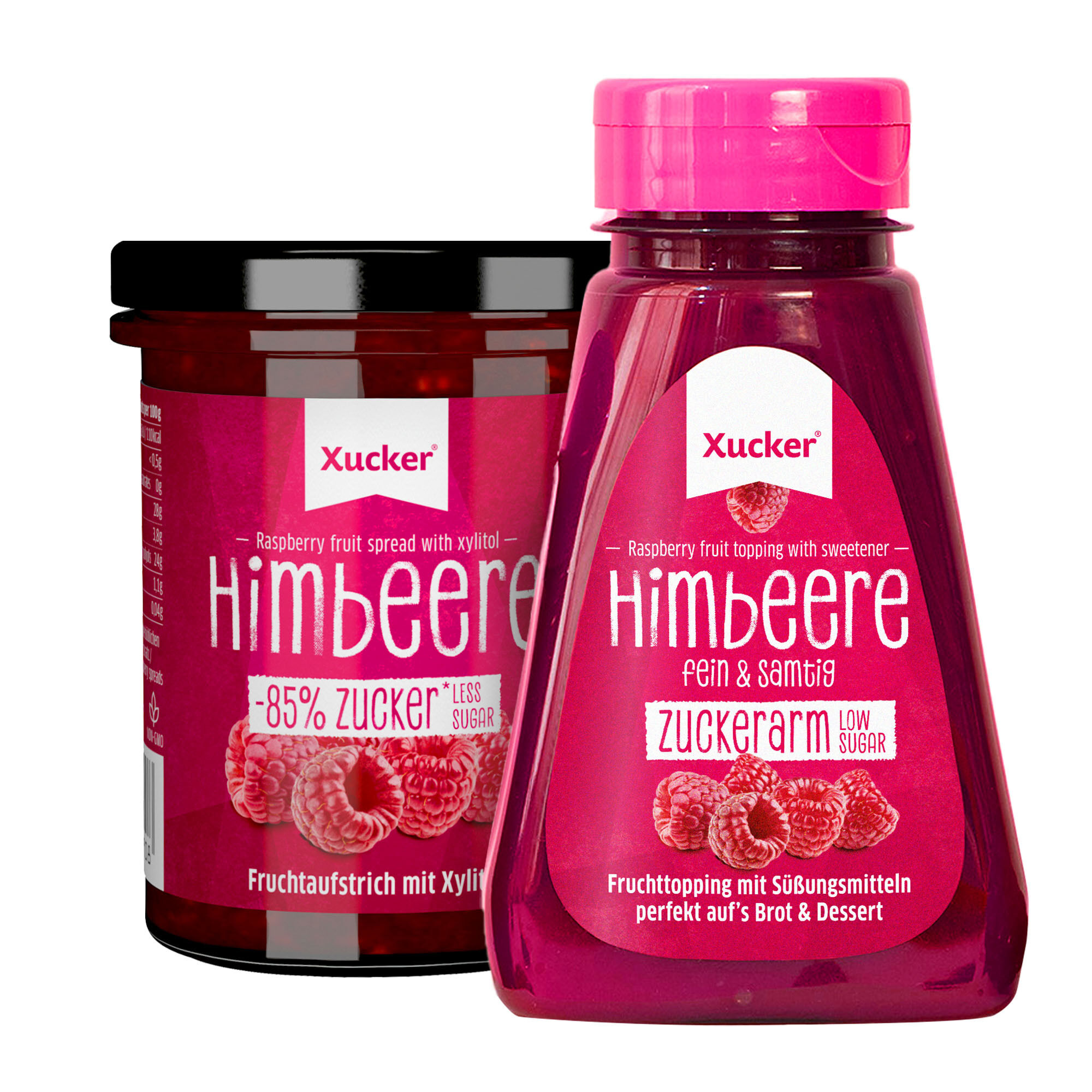 Zuckerarmes Fruchttopping Himbeere Duo Set (75% Frucht)