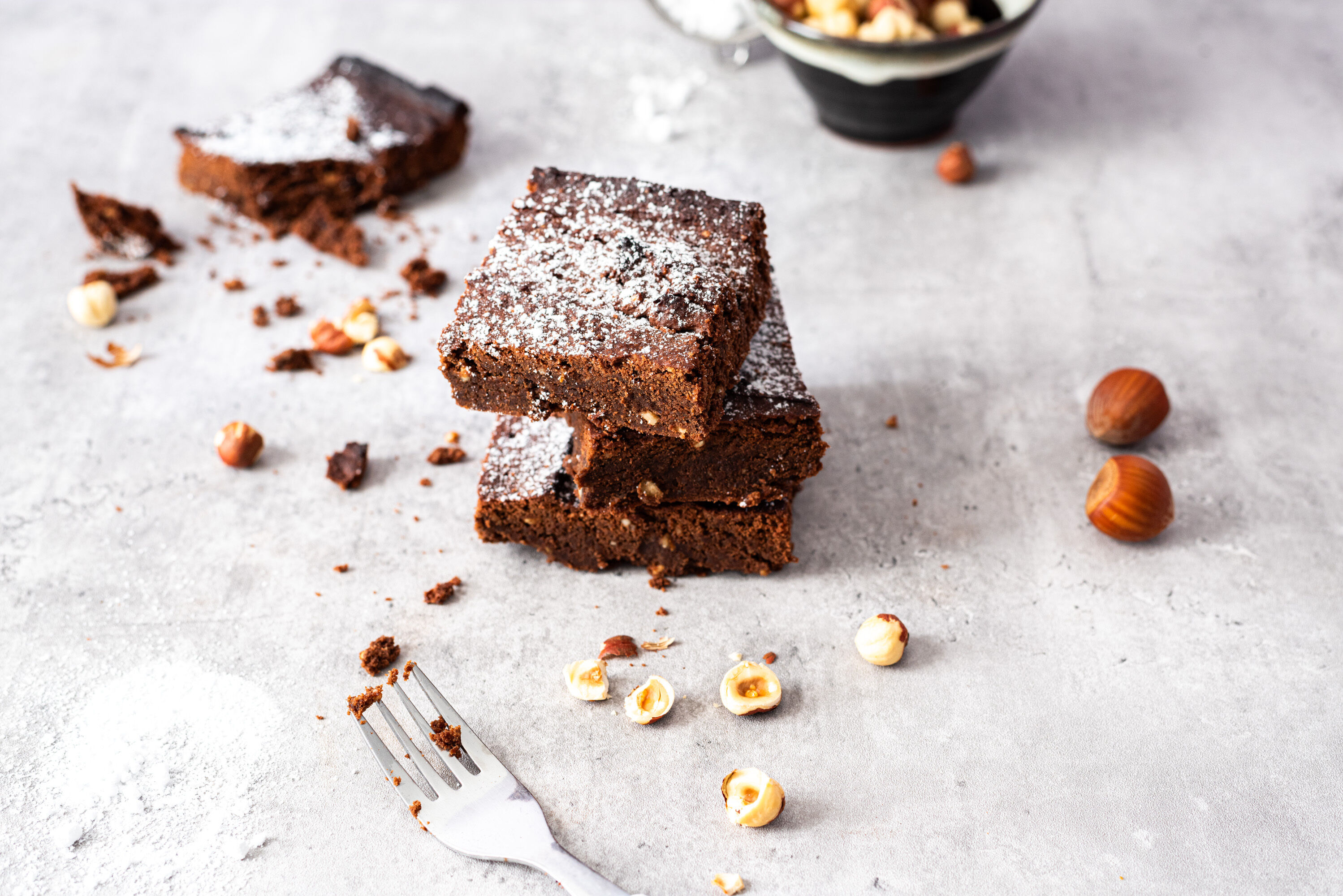 Brownies mit Haselnüssen und Xucker Zero Sugar