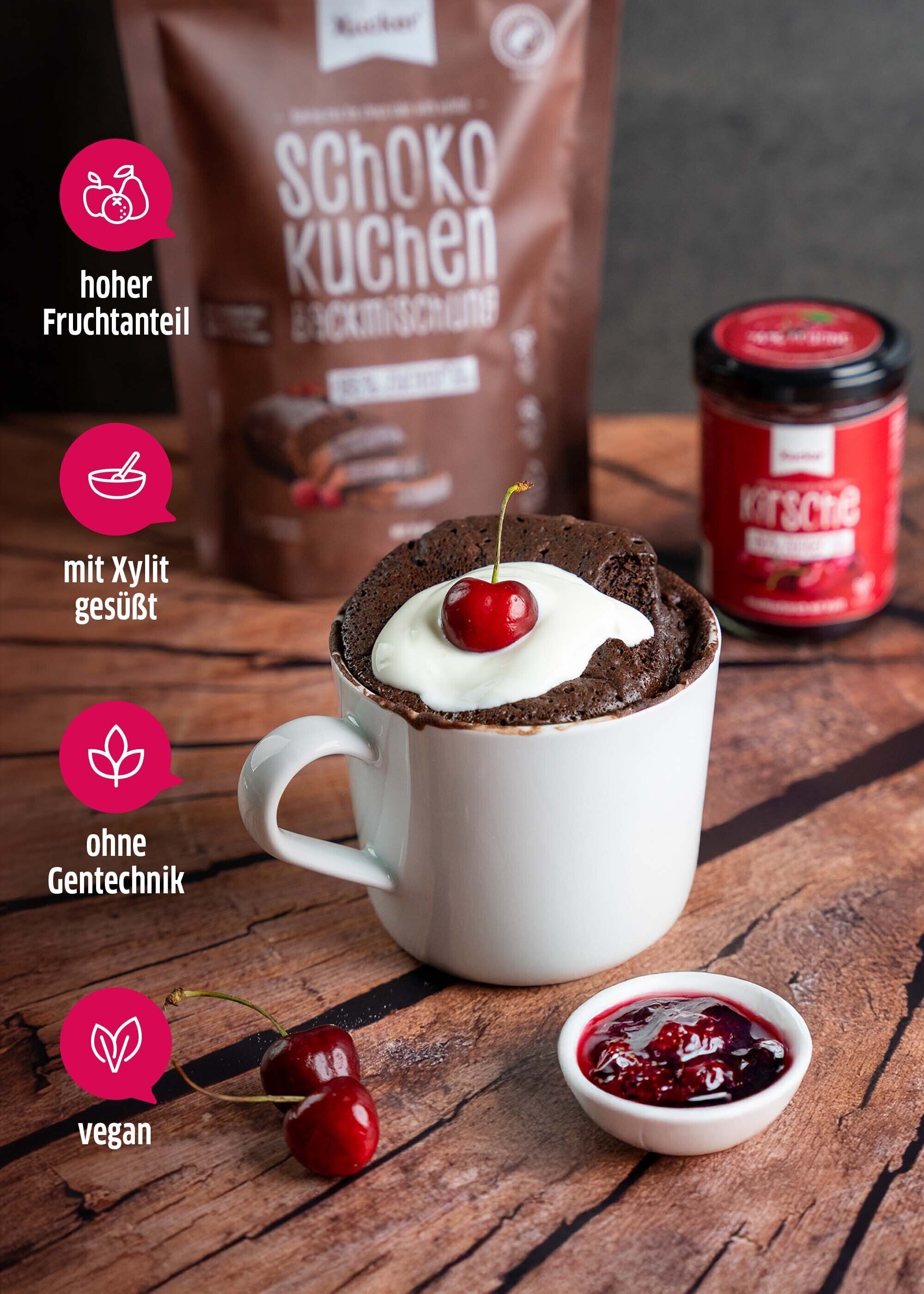 Xucker Kirschaufstrich – Fruchtig und sueß, mit weniger Zucker.