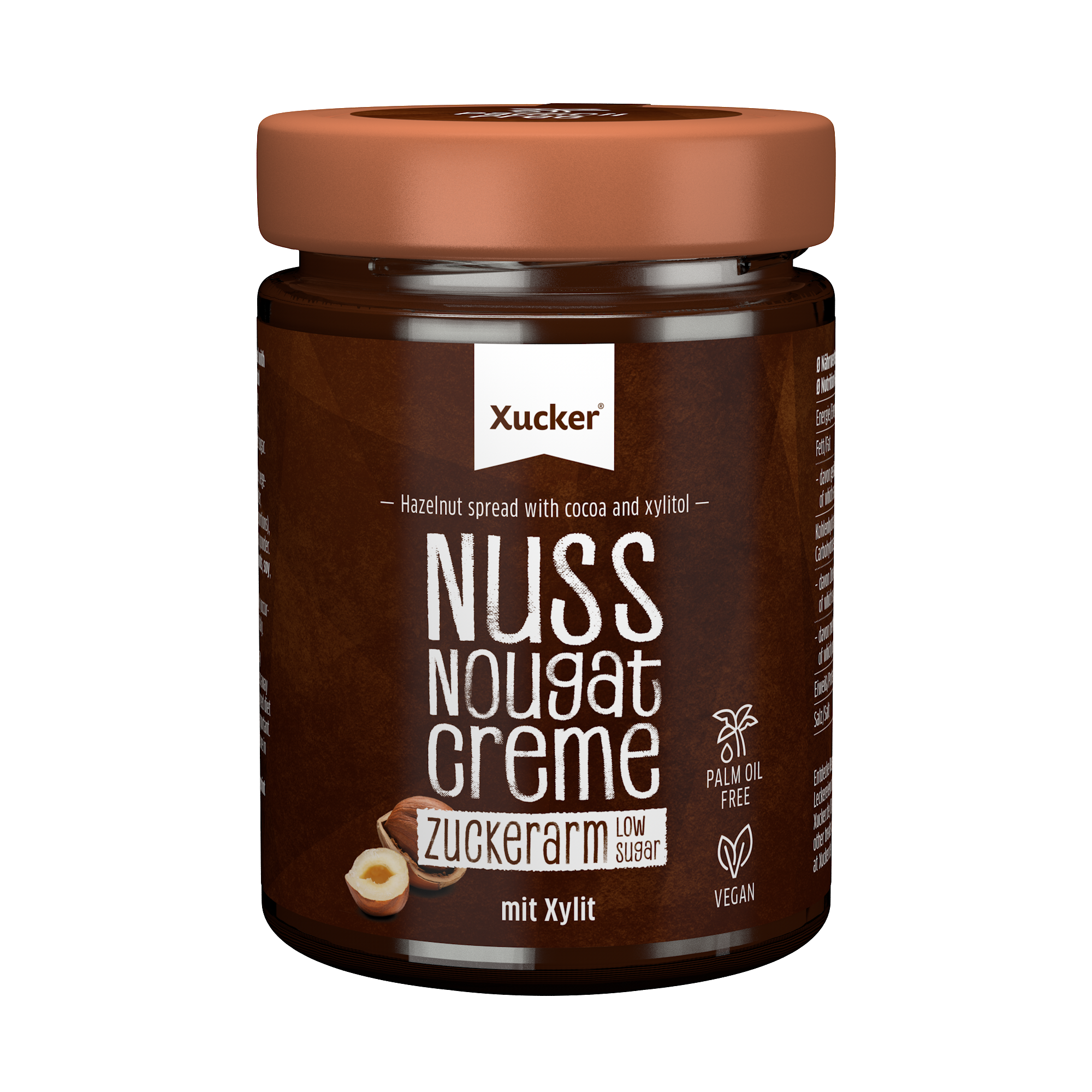 Zuckerarme Nuss-Nougat Creme ohne Palmöl (Xylit)
