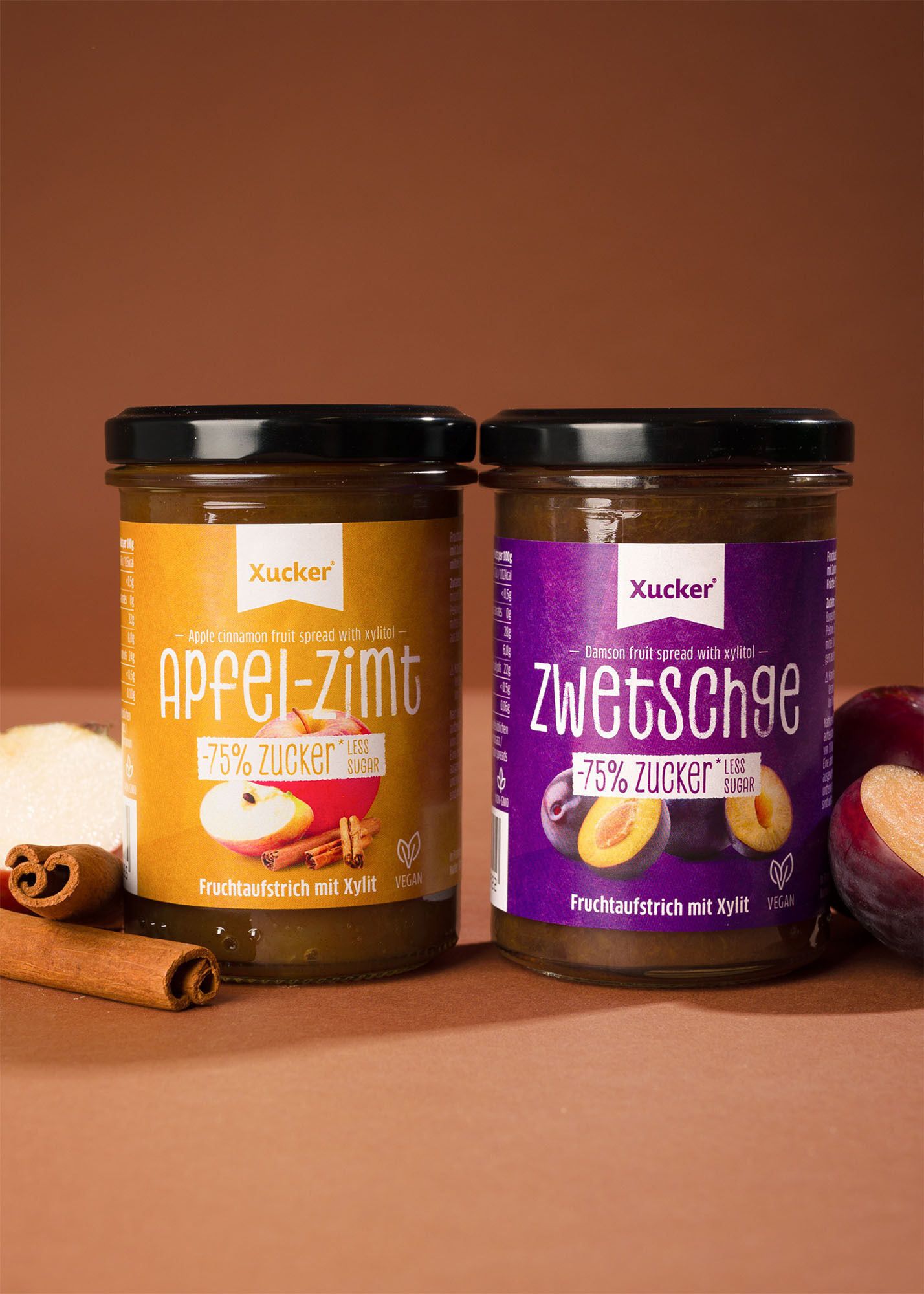 Fruchtaufstriche 2er-Set Zwetschge & Apfel-Zimt