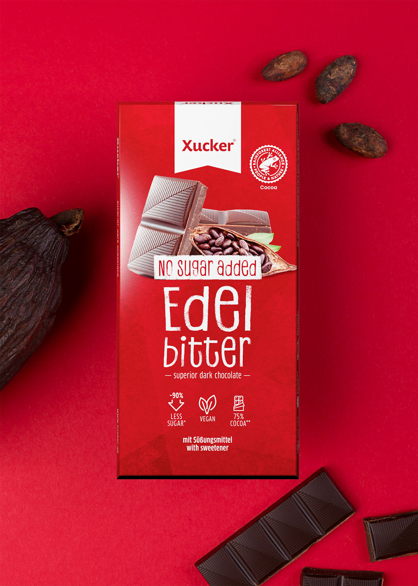 Chocolate with natural xylitol instead of sugar Chocolate with natural xylitol instead of sugar