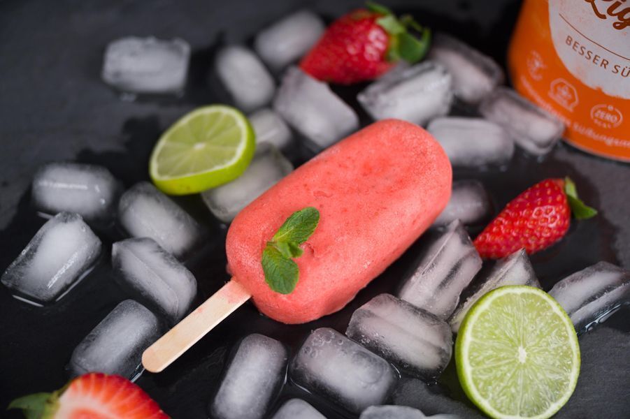 Erdbeersorbet ohne Zuckerzusatz