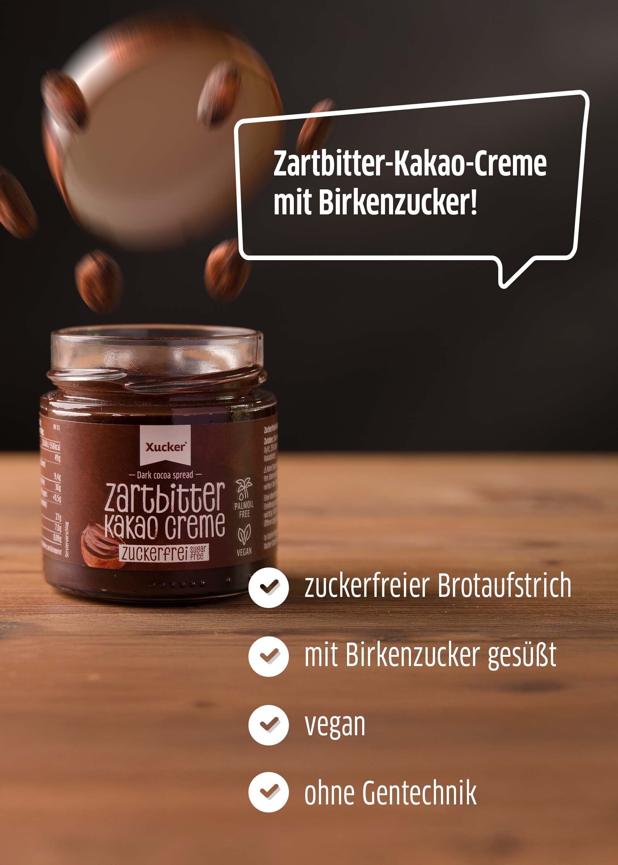 Die leckere Creme ist vegan, ohne Palmöl und ohne Gentechnik