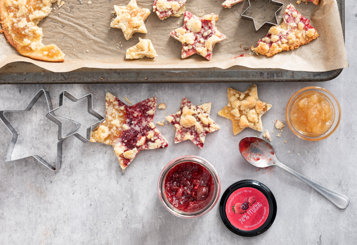 Fruchtige Streuselplätzchen