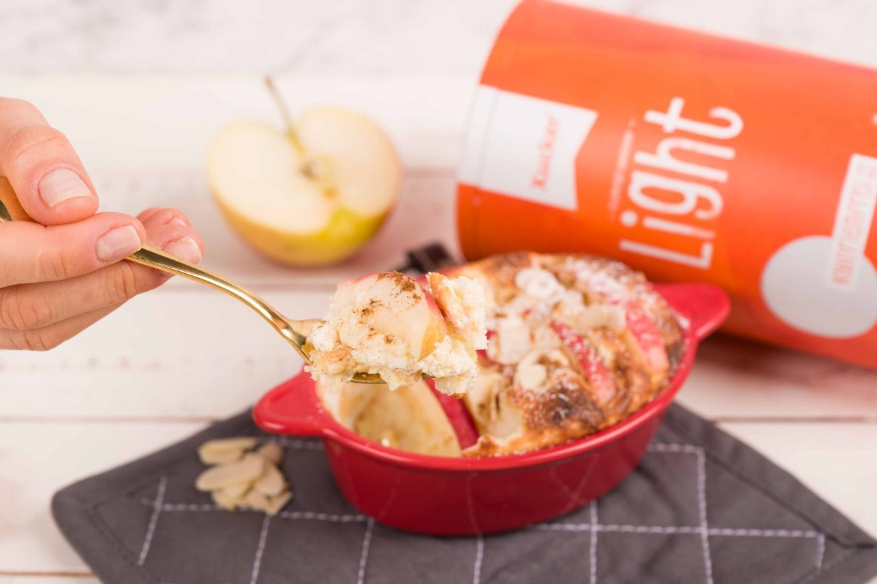 Quarkauflauf mit Apfel & Zimt