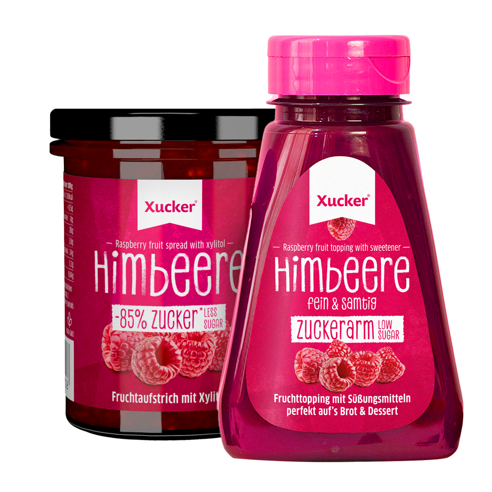 Zuckerarmes Fruchttopping Himbeere Duo Set (75% Frucht)